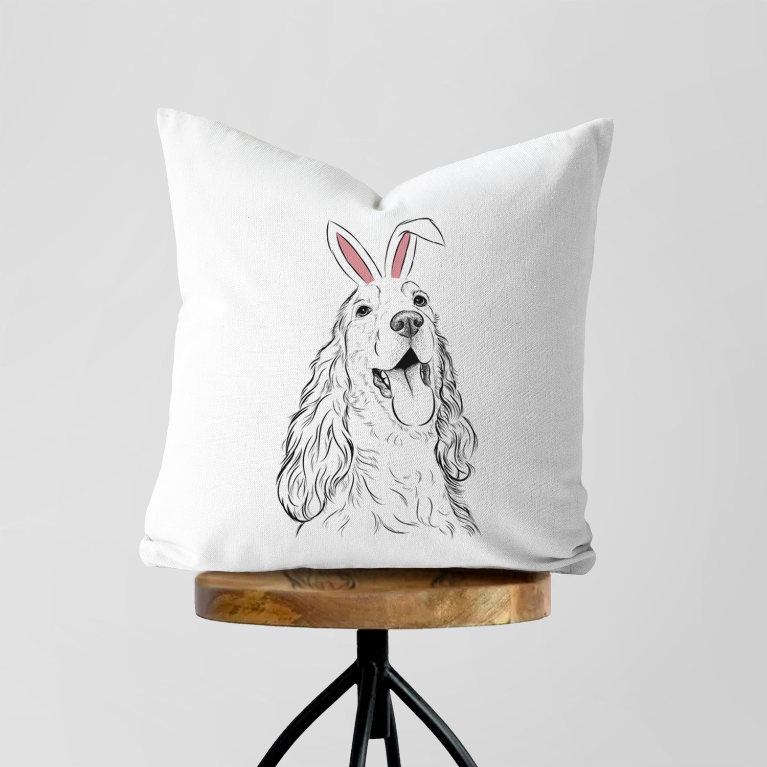 Happy Henry the English Cocker Spaniel - Throw Pillow Cover