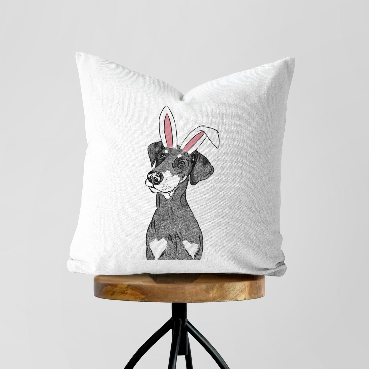 Iroh the Doberman Pinscher - Throw Pillow Cover