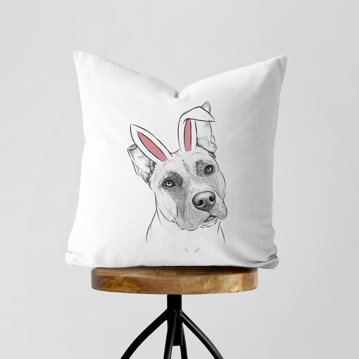 Ivy the Pitbull Mix - Throw Pillow Cover