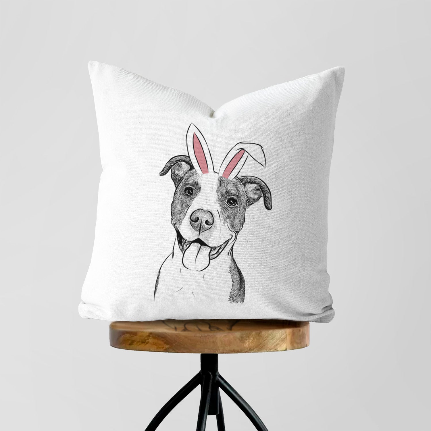 Jax the American Pitbull Terrier Mix - Throw Pillow Cover