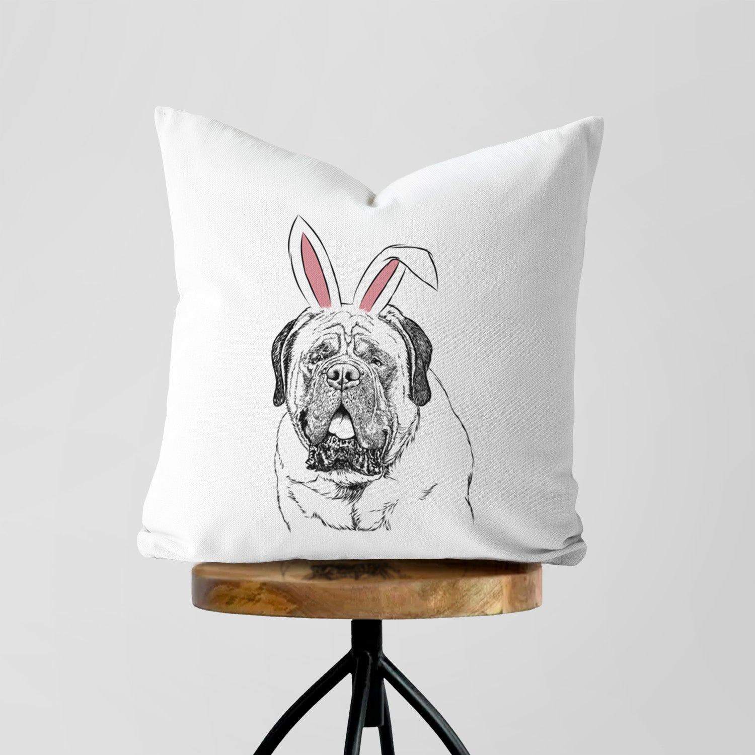 Jed the English Mastiff - Throw Pillow Cover