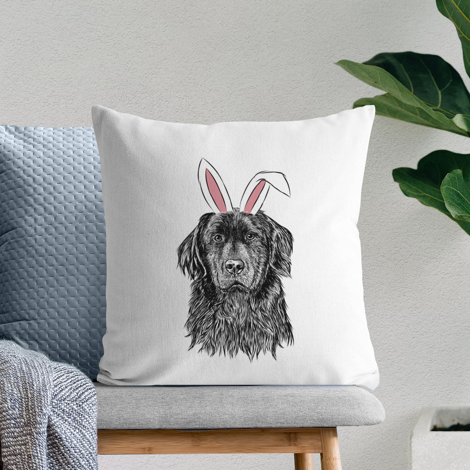 Jinx the Newfoundland - Throw Pillow Cover