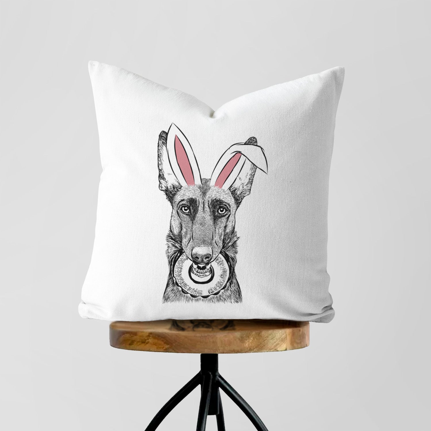 Juno the Belgian Malinois - Throw Pillow Cover
