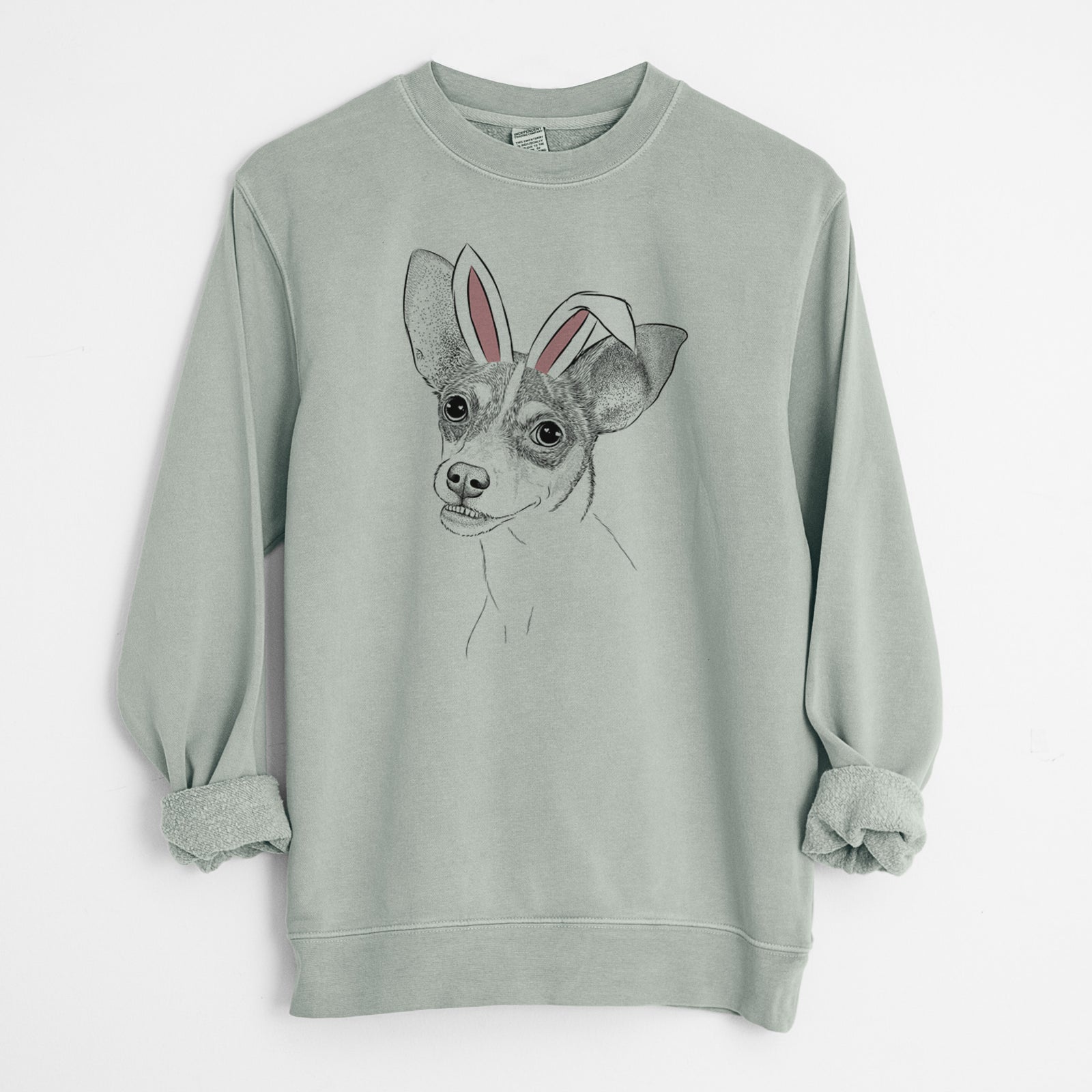 Easter Kailani the Chihuahua Mix - Unisex Pigment Dyed Crew Sweatshirt
