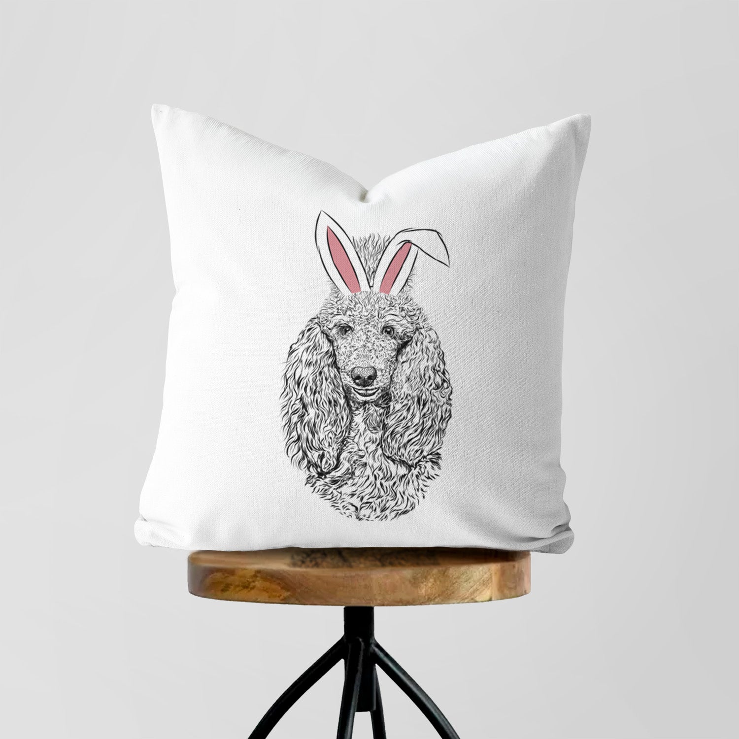 Kenna the Standard Poodle - Throw Pillow Cover