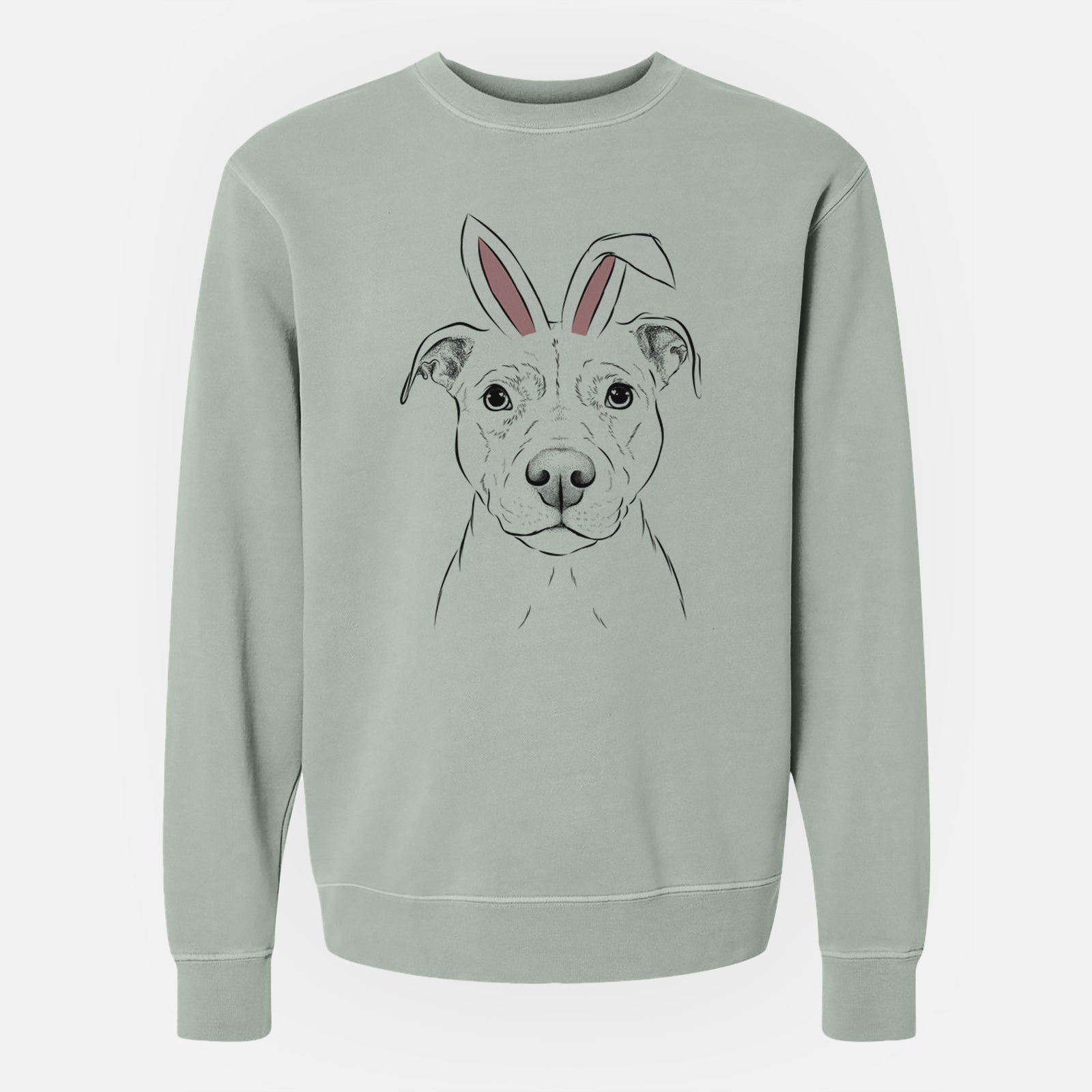Easter Khaleesi the Pitbull - Unisex Pigment Dyed Crew Sweatshirt