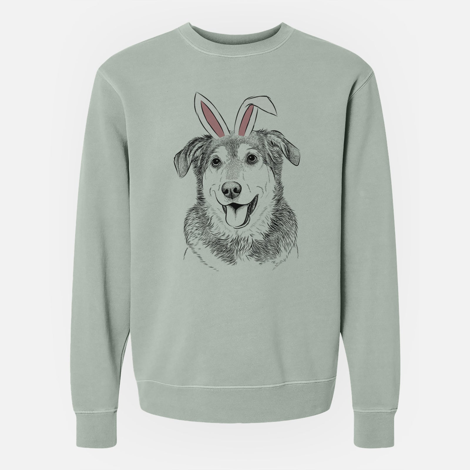 Easter Lance the Lab/Shepherd Mix - Unisex Pigment Dyed Crew Sweatshirt
