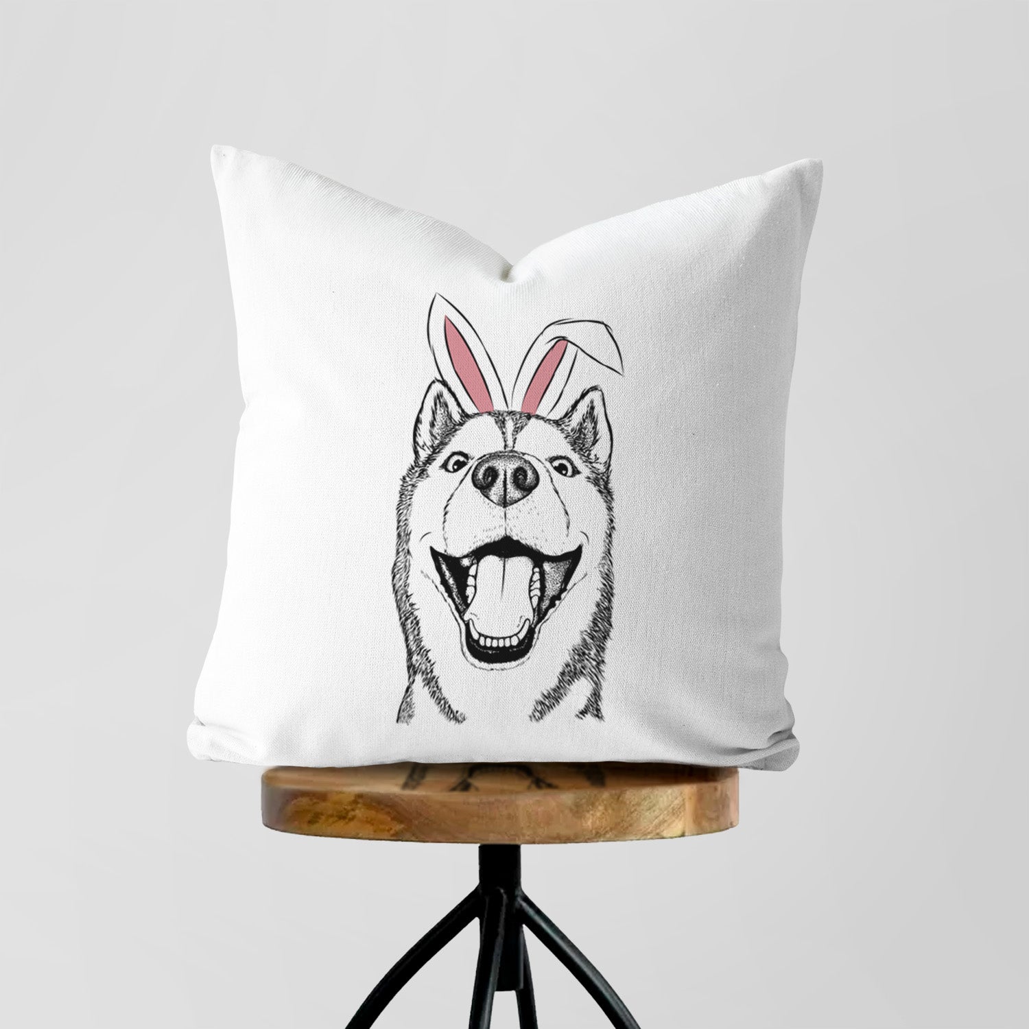 Little Country the Siberian Husky - Throw Pillow Cover