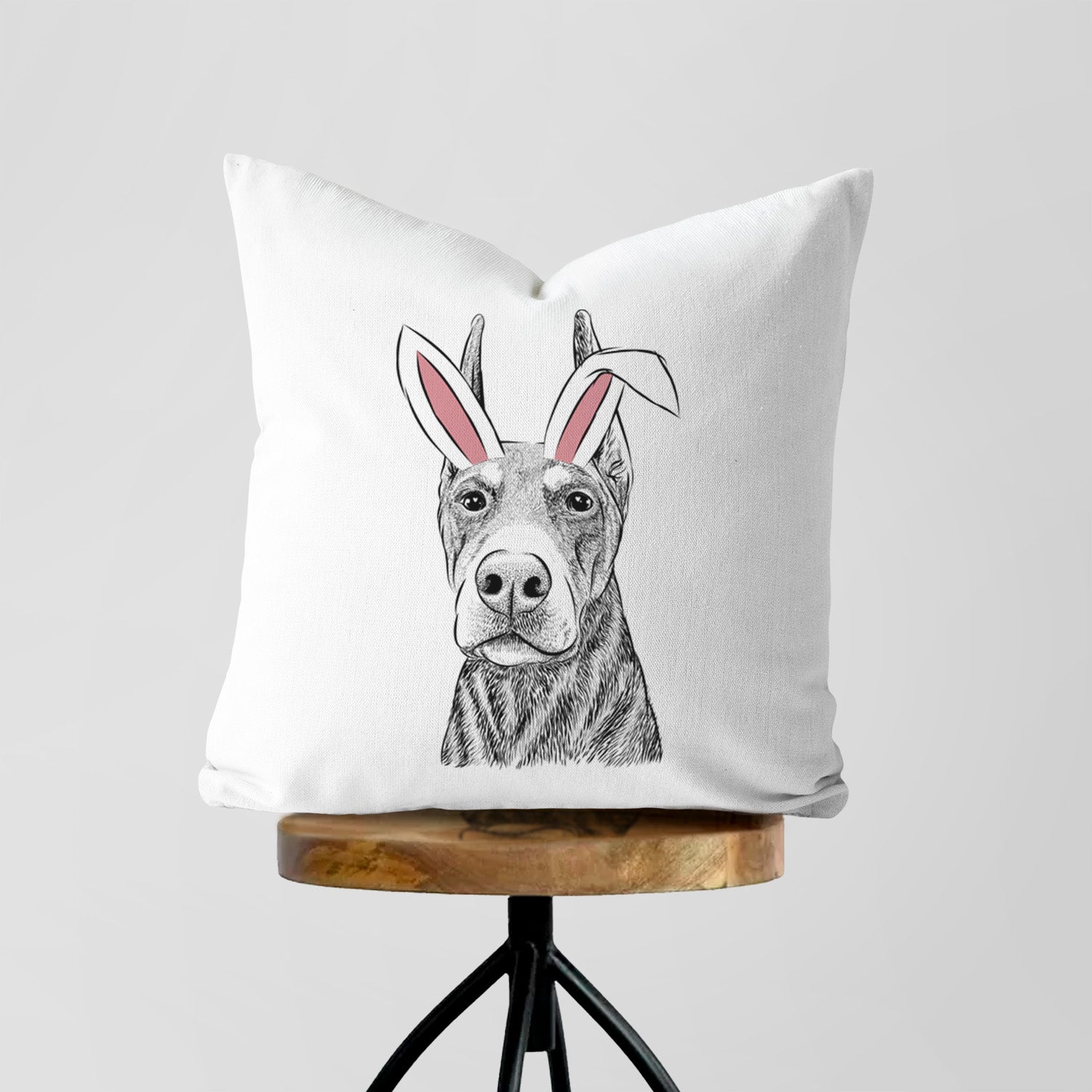 Luna the Doberman Pinscher - Throw Pillow Cover