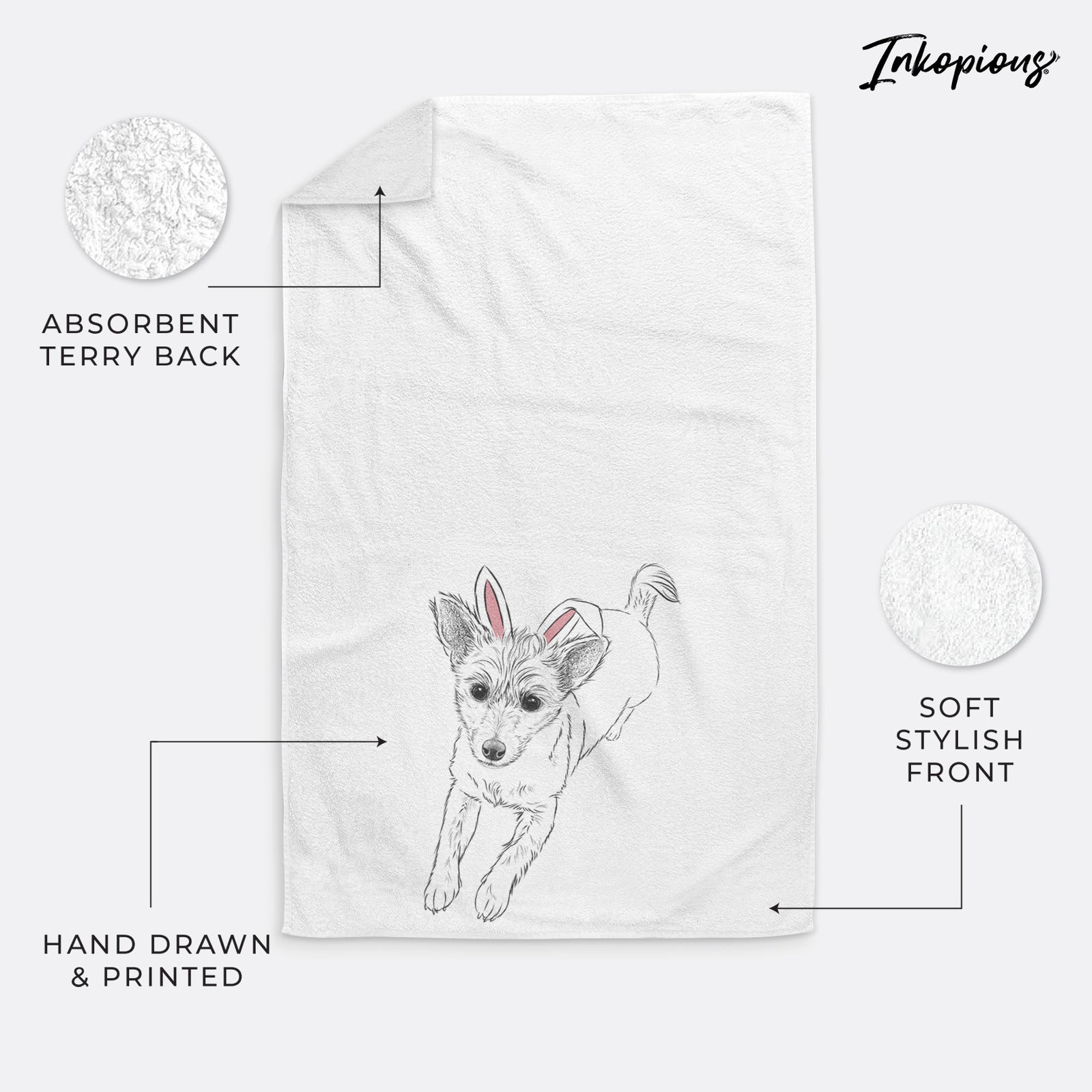 Maisie the Terrier Mix Premium Hand Towel