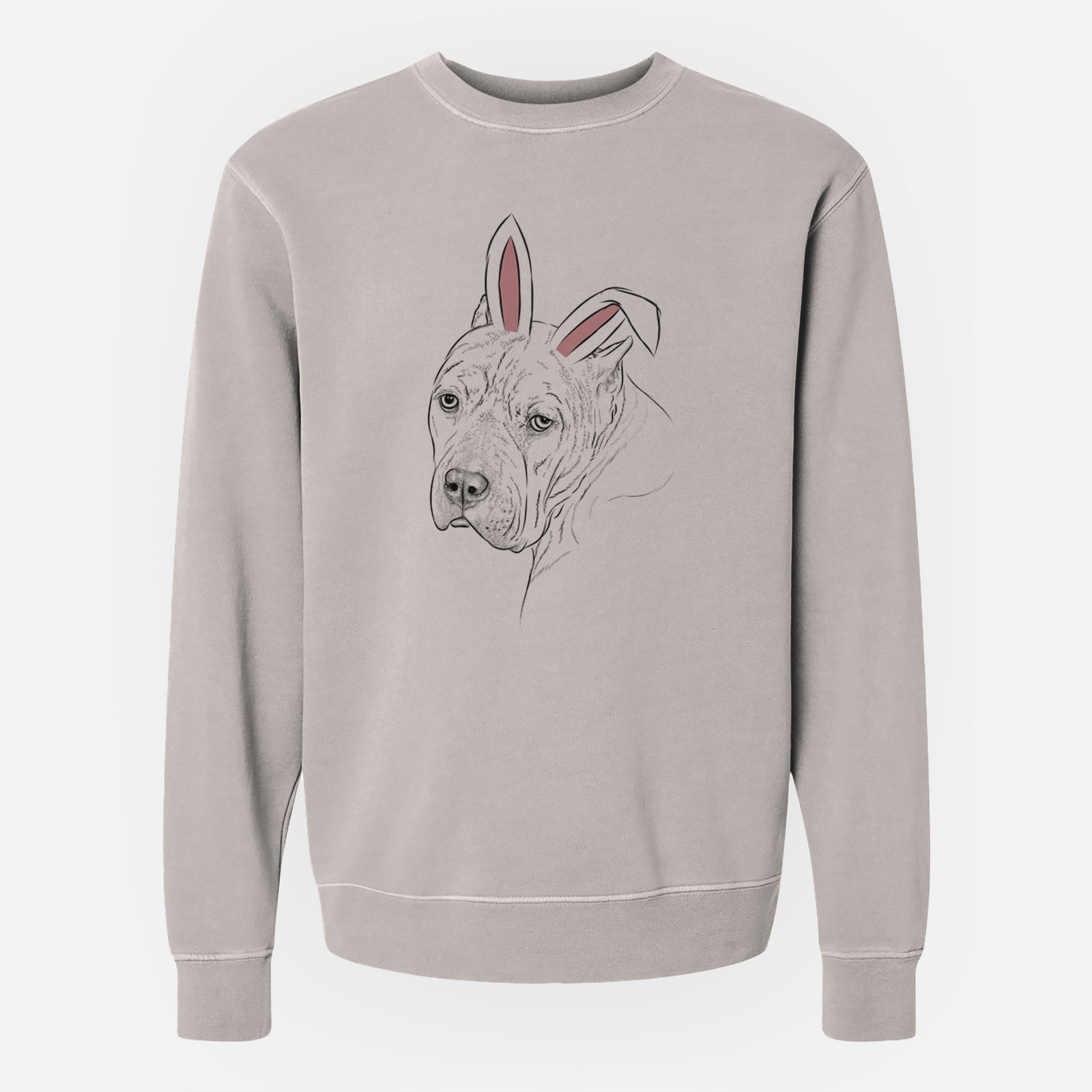 Easter Precious the Staffordshire Terrier - Unisex Pigment Dyed Crew Sweatshirt
