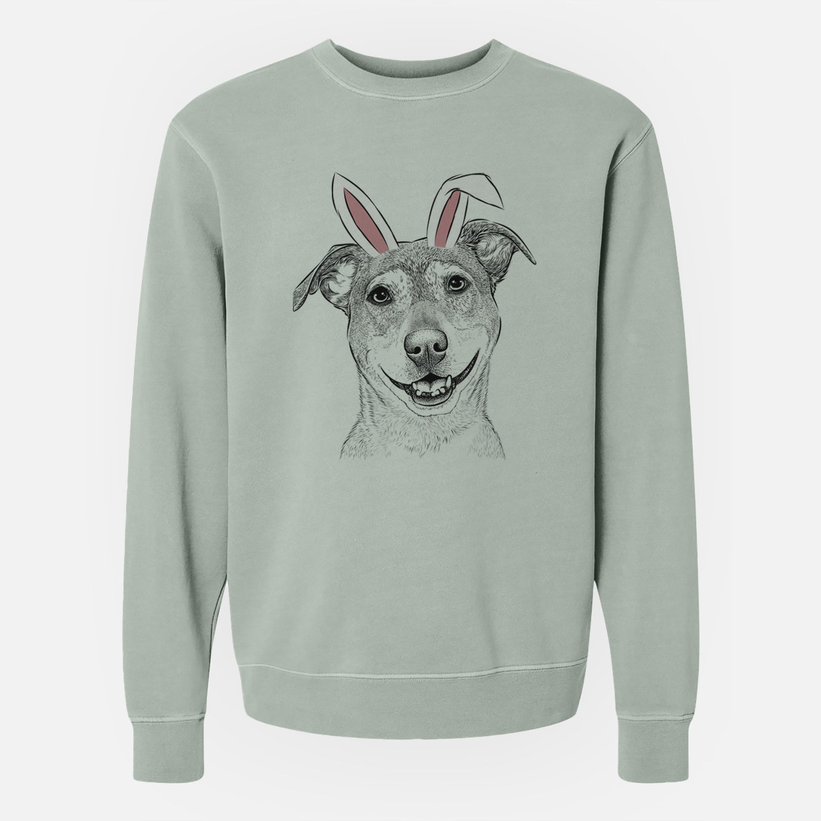 Easter Reese the Mountain Cur - Unisex Pigment Dyed Crew Sweatshirt