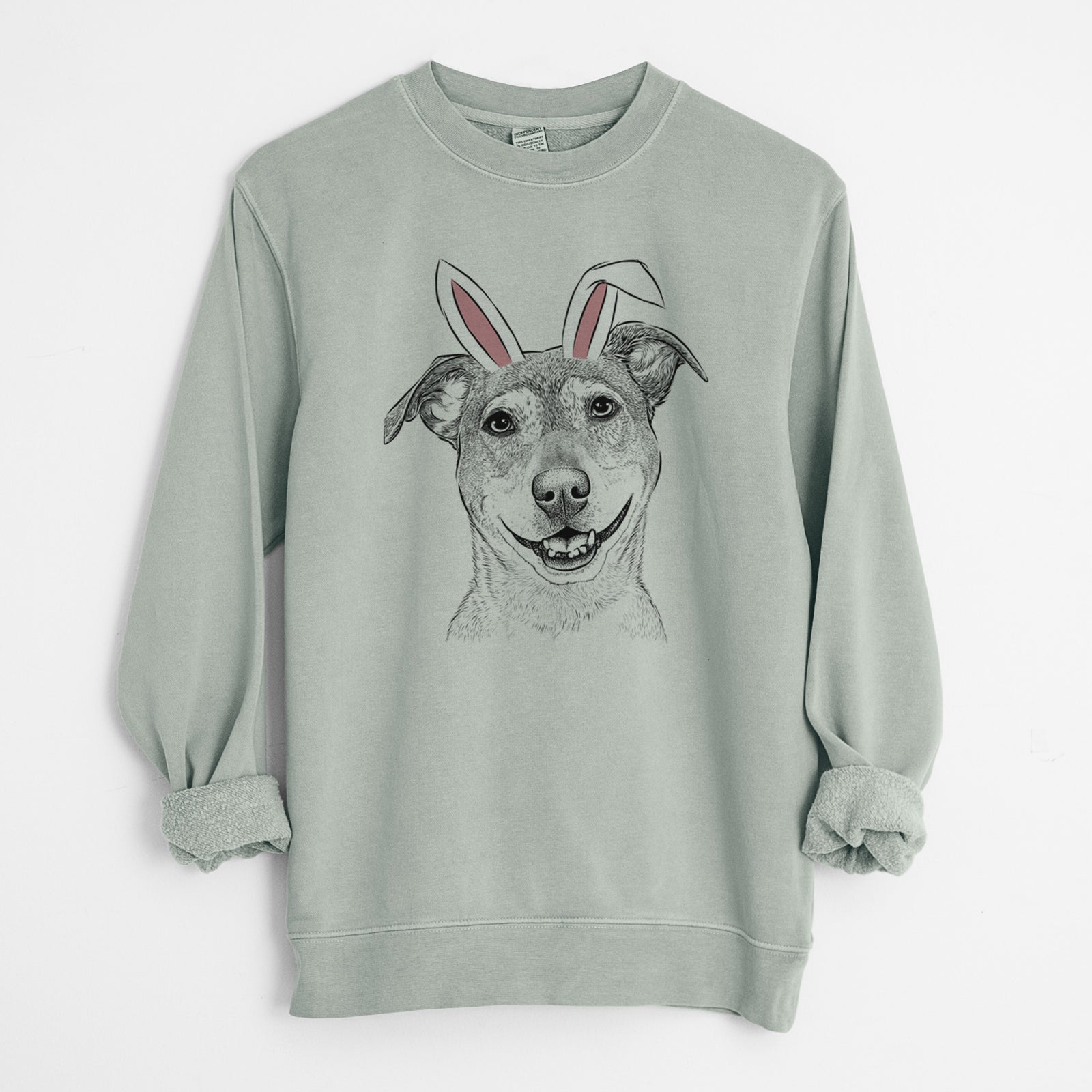 Easter Reese the Mountain Cur - Unisex Pigment Dyed Crew Sweatshirt