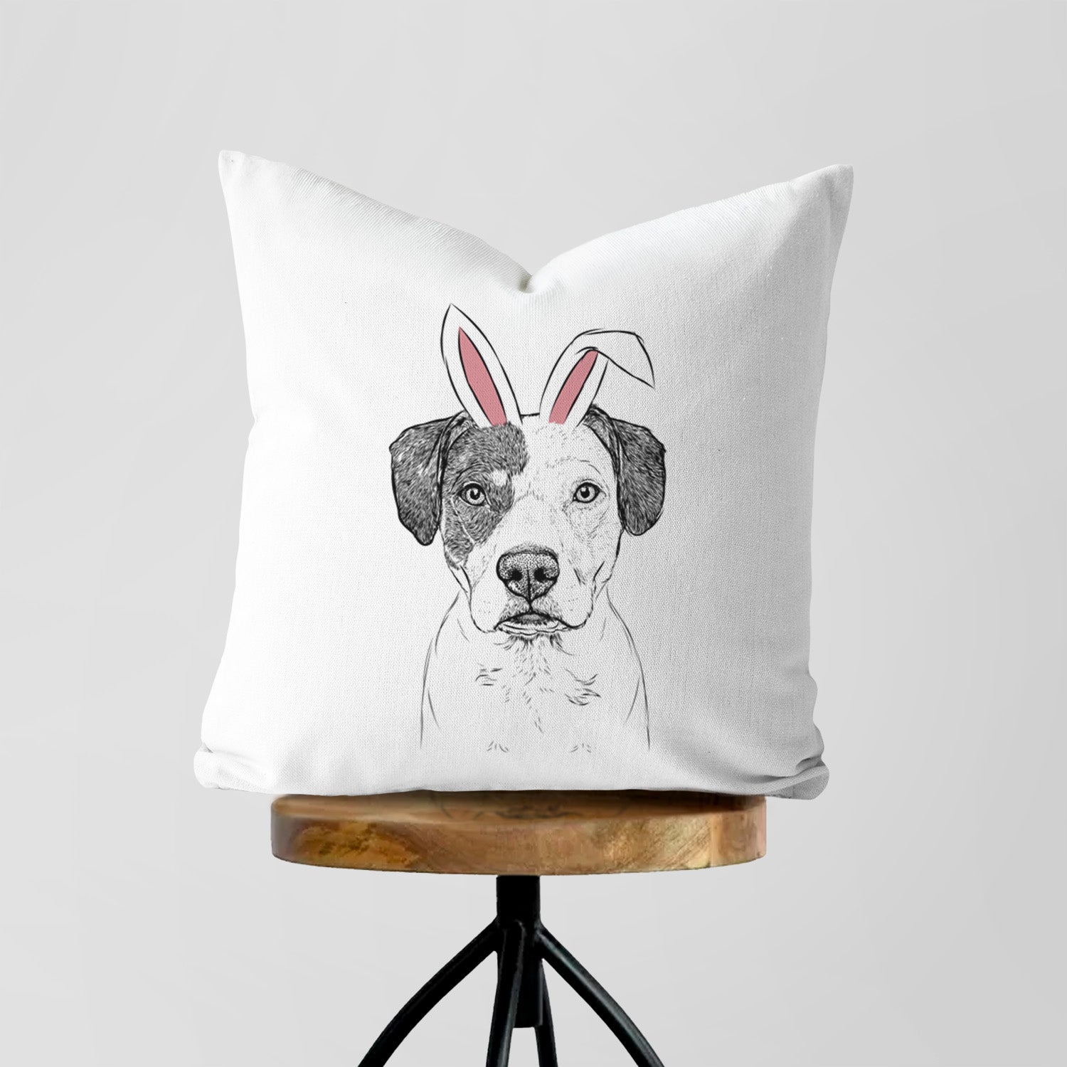 Ryleigh the Beagle Pitbull Mix - Throw Pillow Cover
