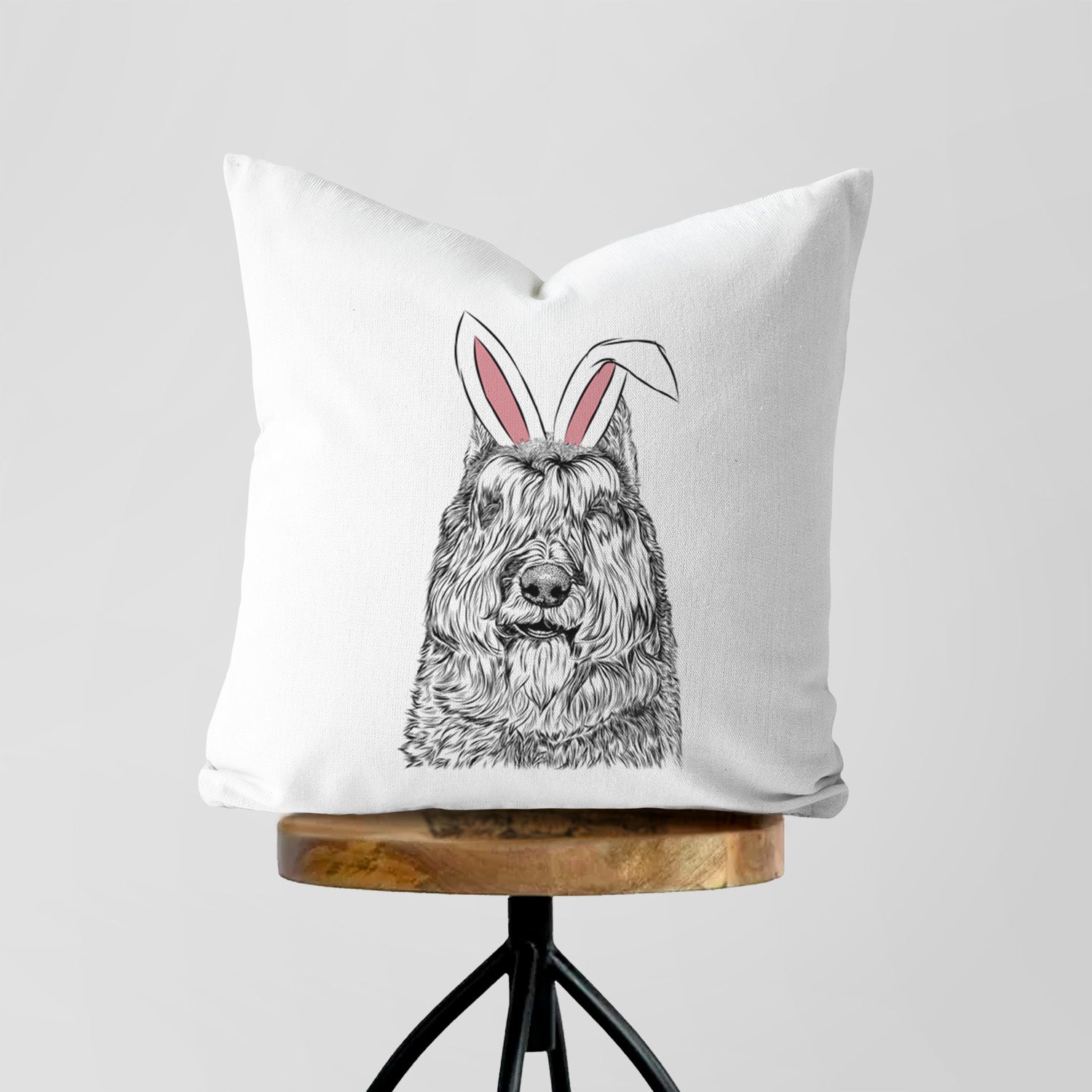 Sabre the Bouvier Des Flandres - Throw Pillow Cover