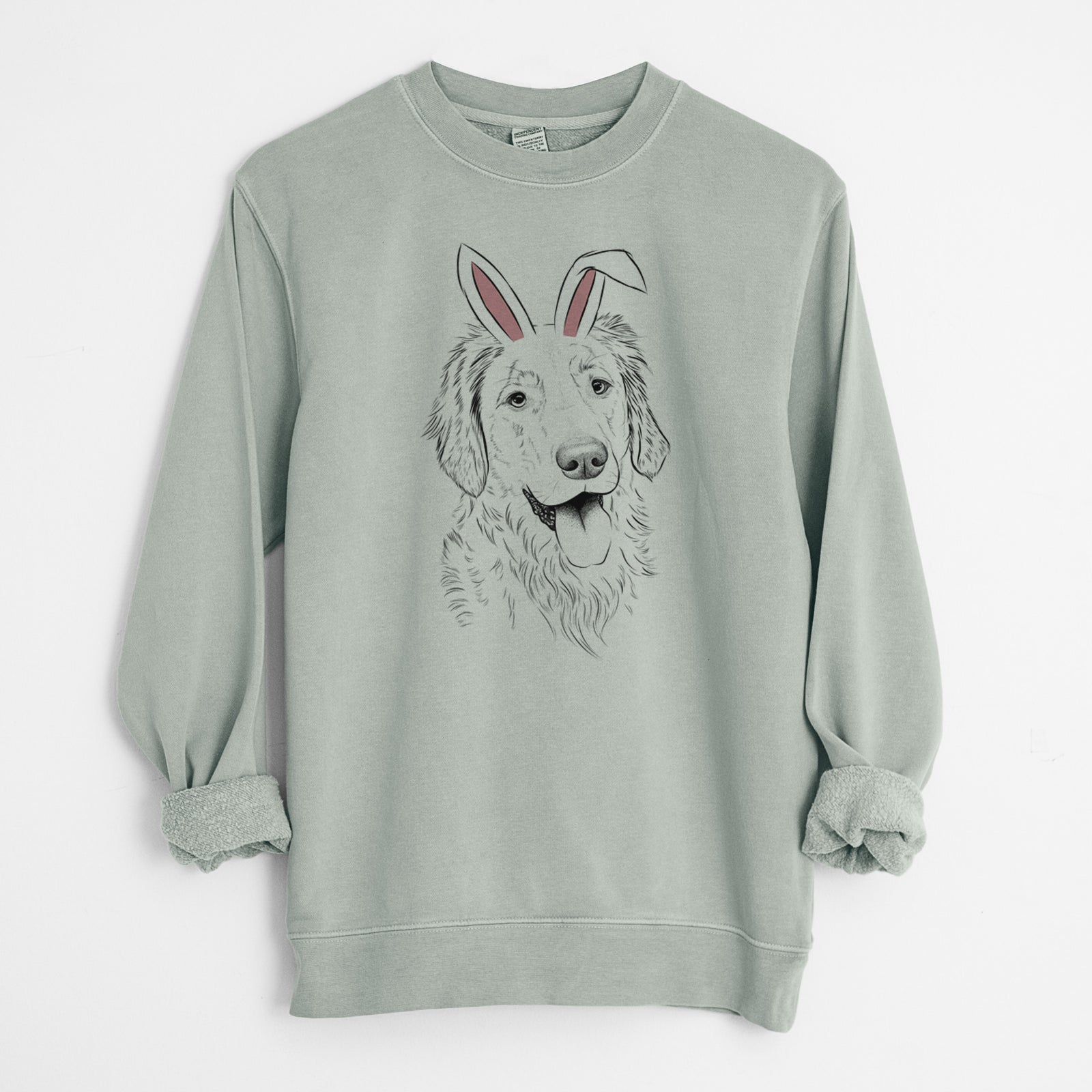 Easter Semba the Golden Retriever - Unisex Pigment Dyed Crew Sweatshirt