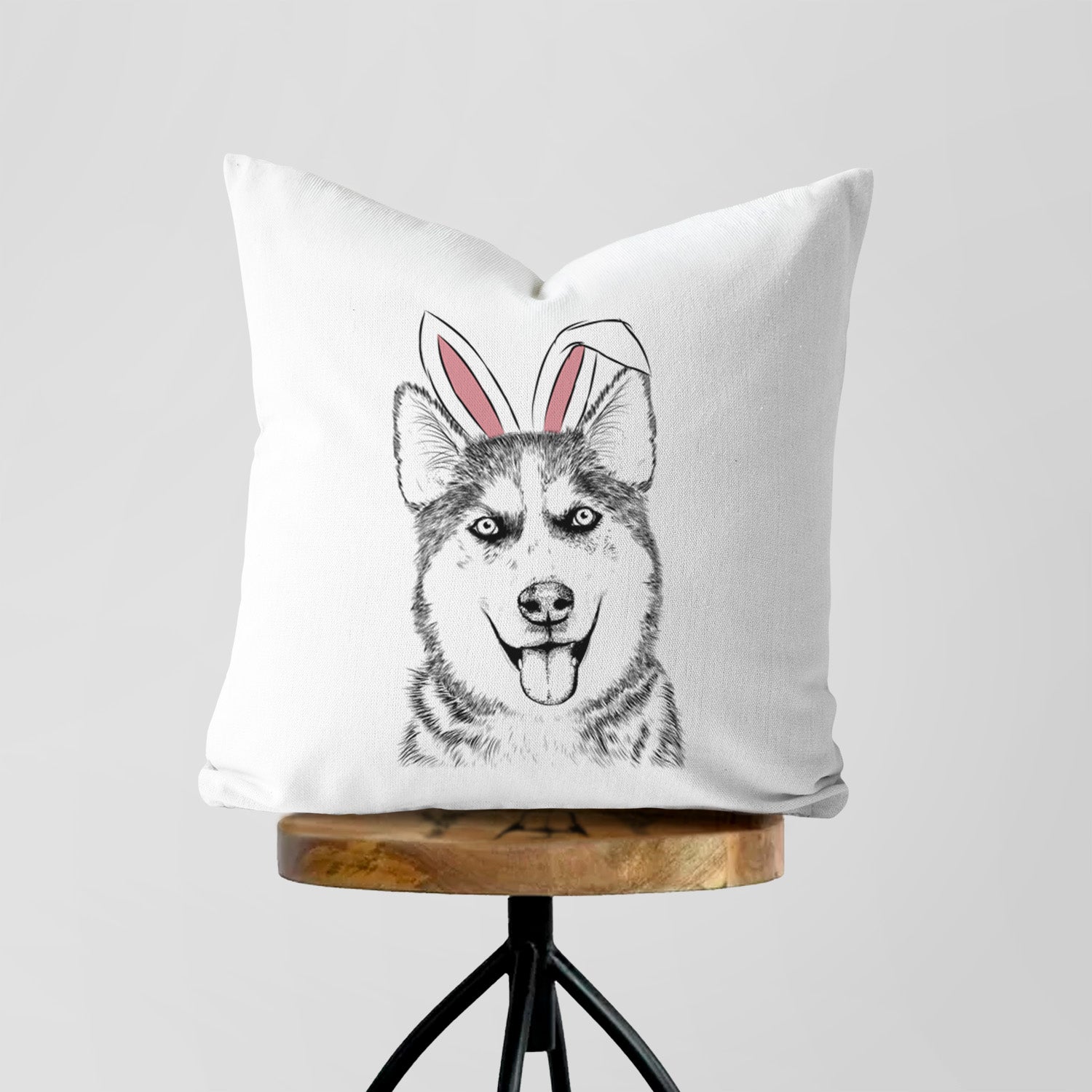 Sesi the Siberian Husky - Throw Pillow Cover