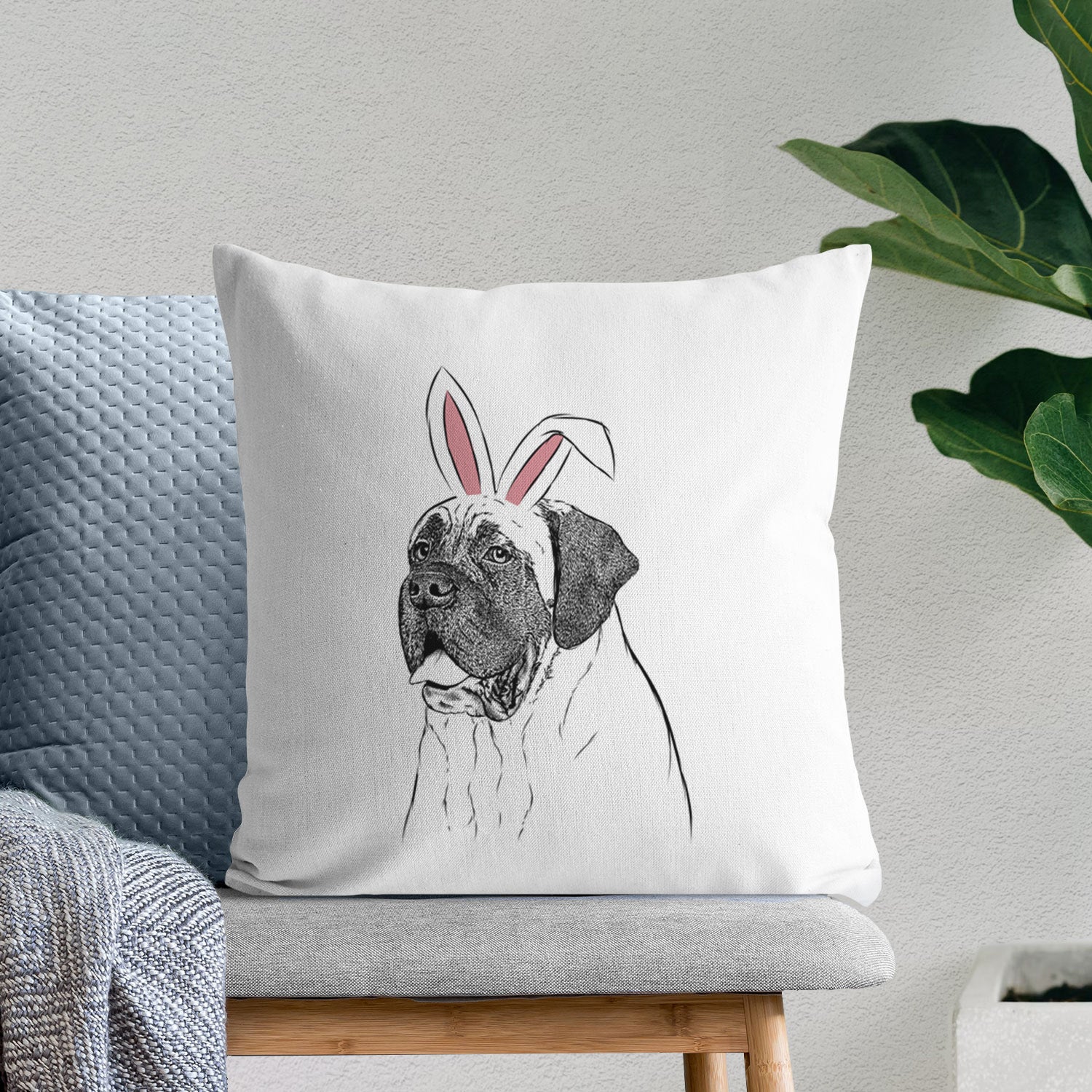 Sterling the English Mastiff - Throw Pillow Cover