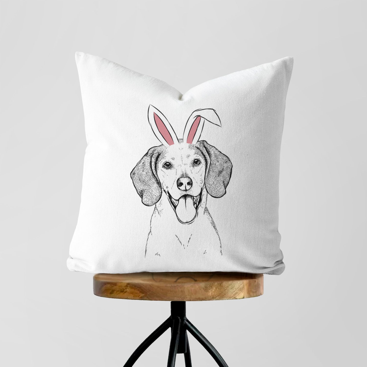 Trooper the Hound Mix - Throw Pillow Cover
