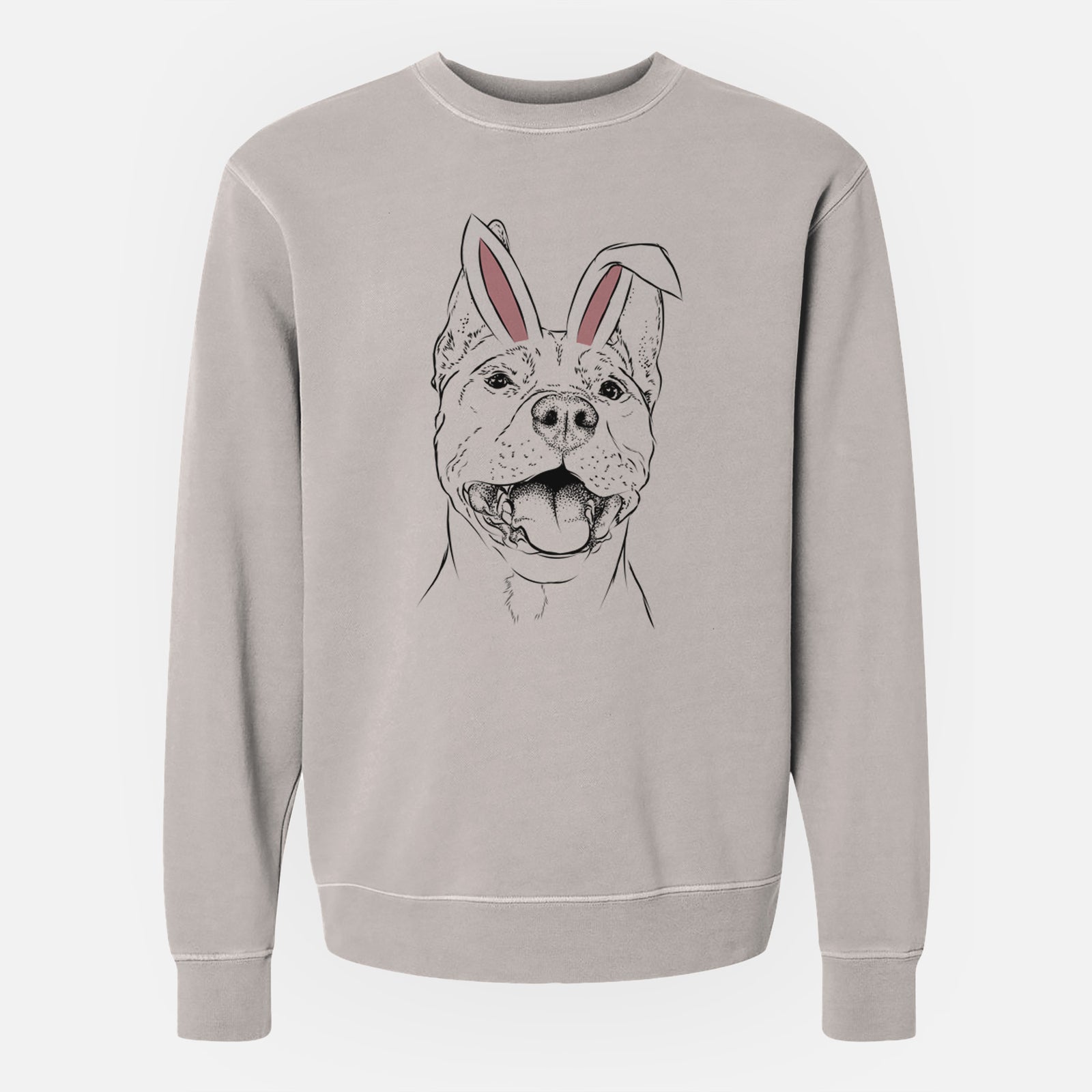 Easter Wally the Pitbull - Unisex Pigment Dyed Crew Sweatshirt