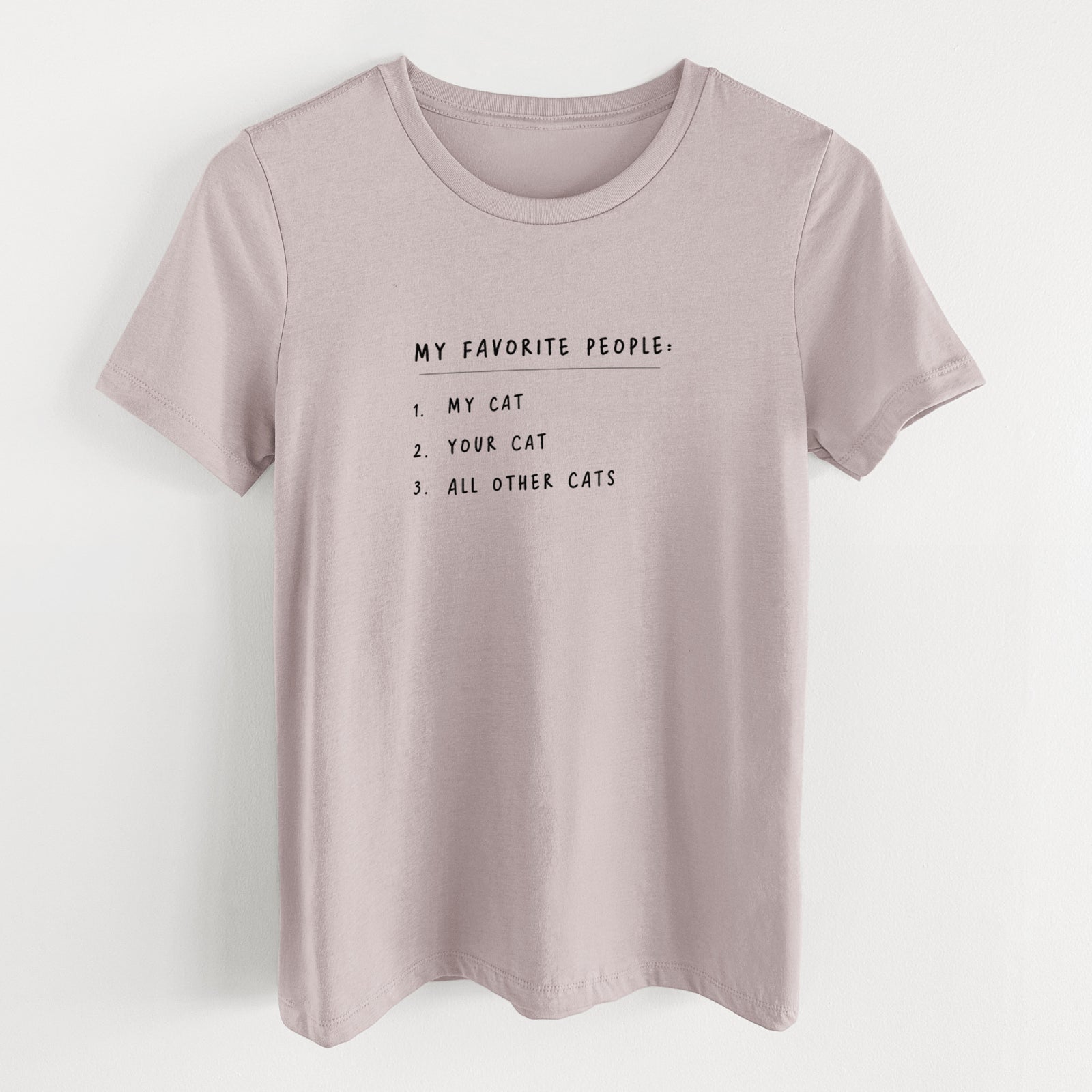 My Favorite People: Cats - Women's Lightweight Relaxed Fit 100% Cotton Crewneck