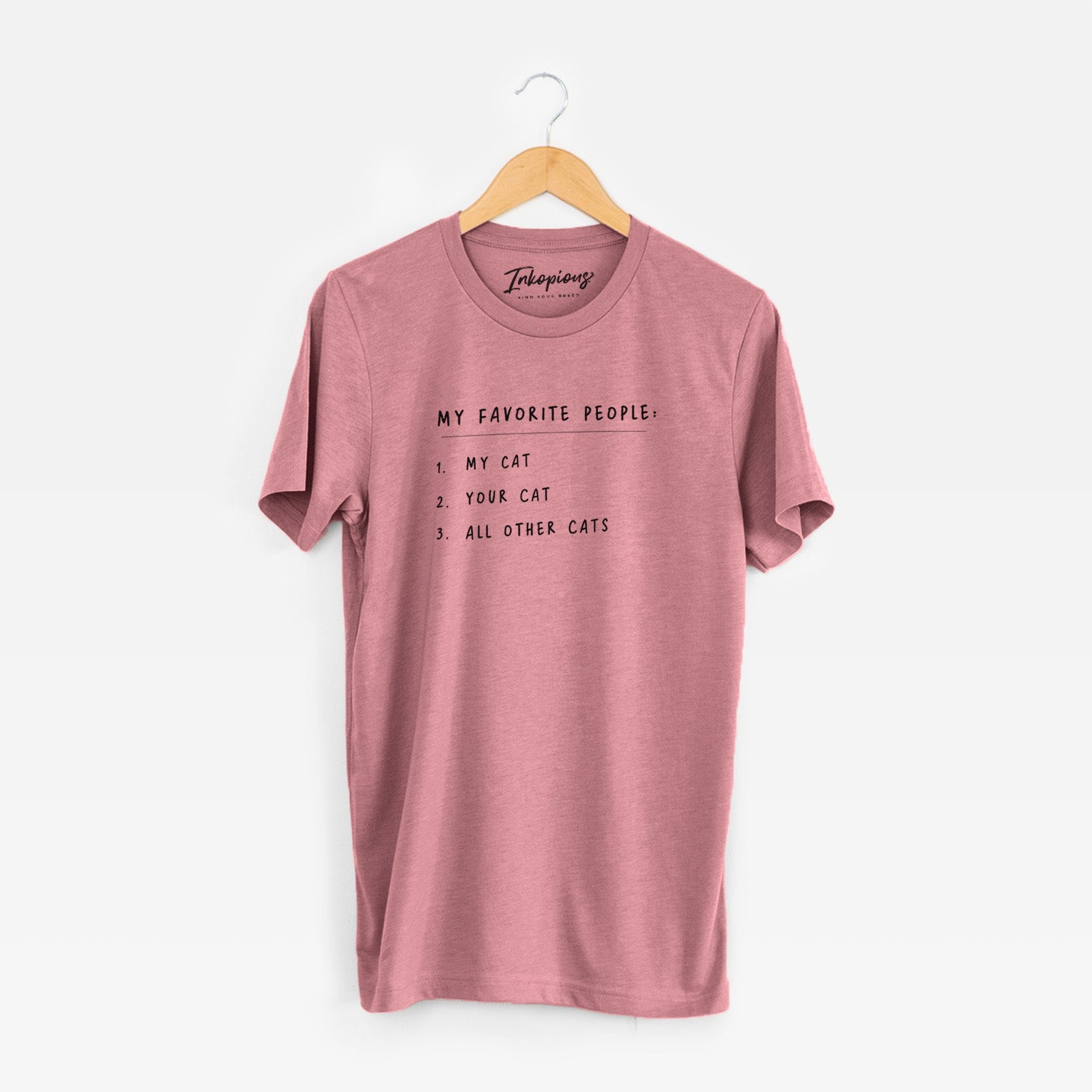 'My Favorite People: Cats' design on a Mauve Unisex crewneck