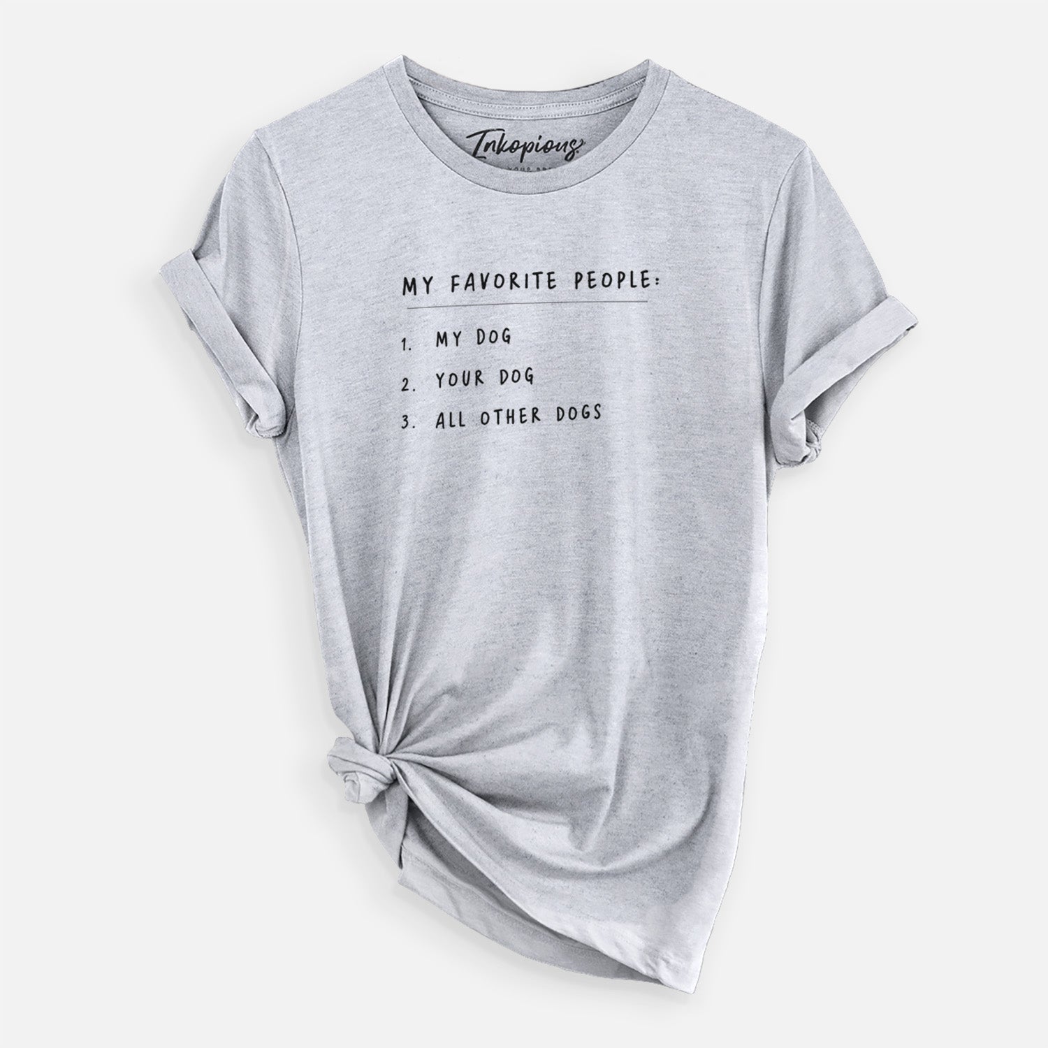 'My Favorite People: Dogs' design on a Grey Unisex crewneck