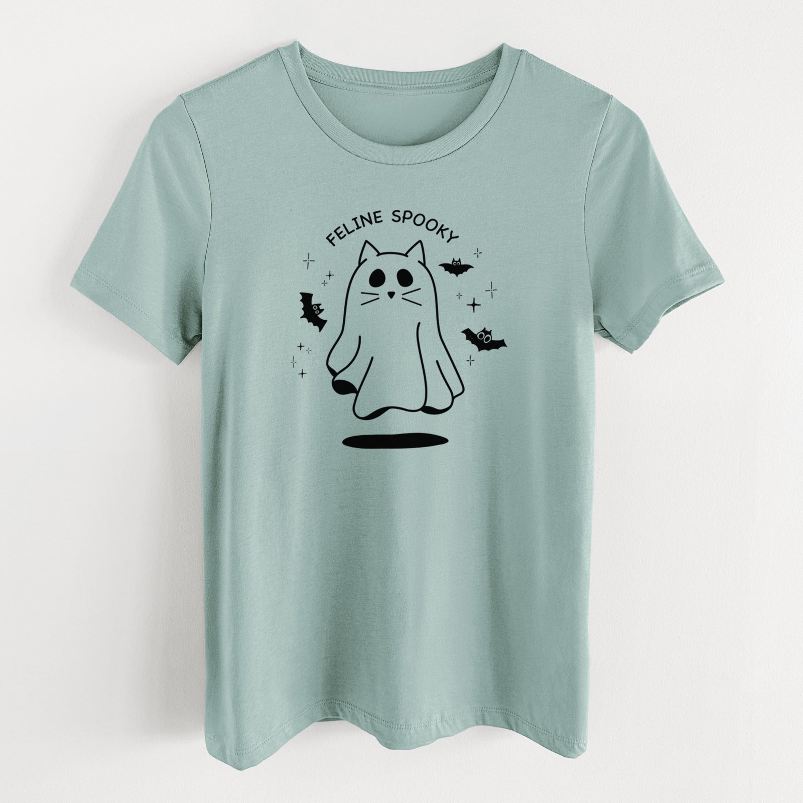 Feline Spooky - Women's Lightweight Relaxed Fit 100% Cotton Crewneck