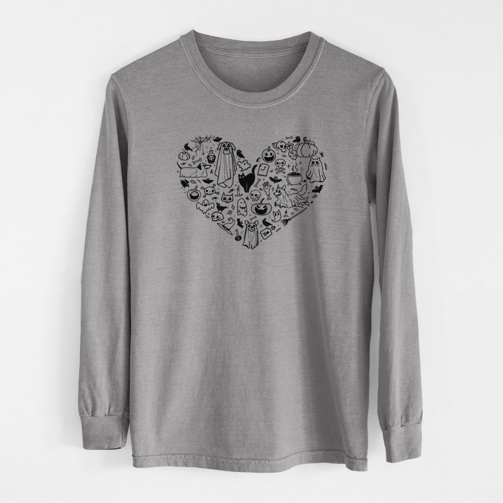 Halloween Heart - Men's Heavyweight 100% Cotton Long Sleeve