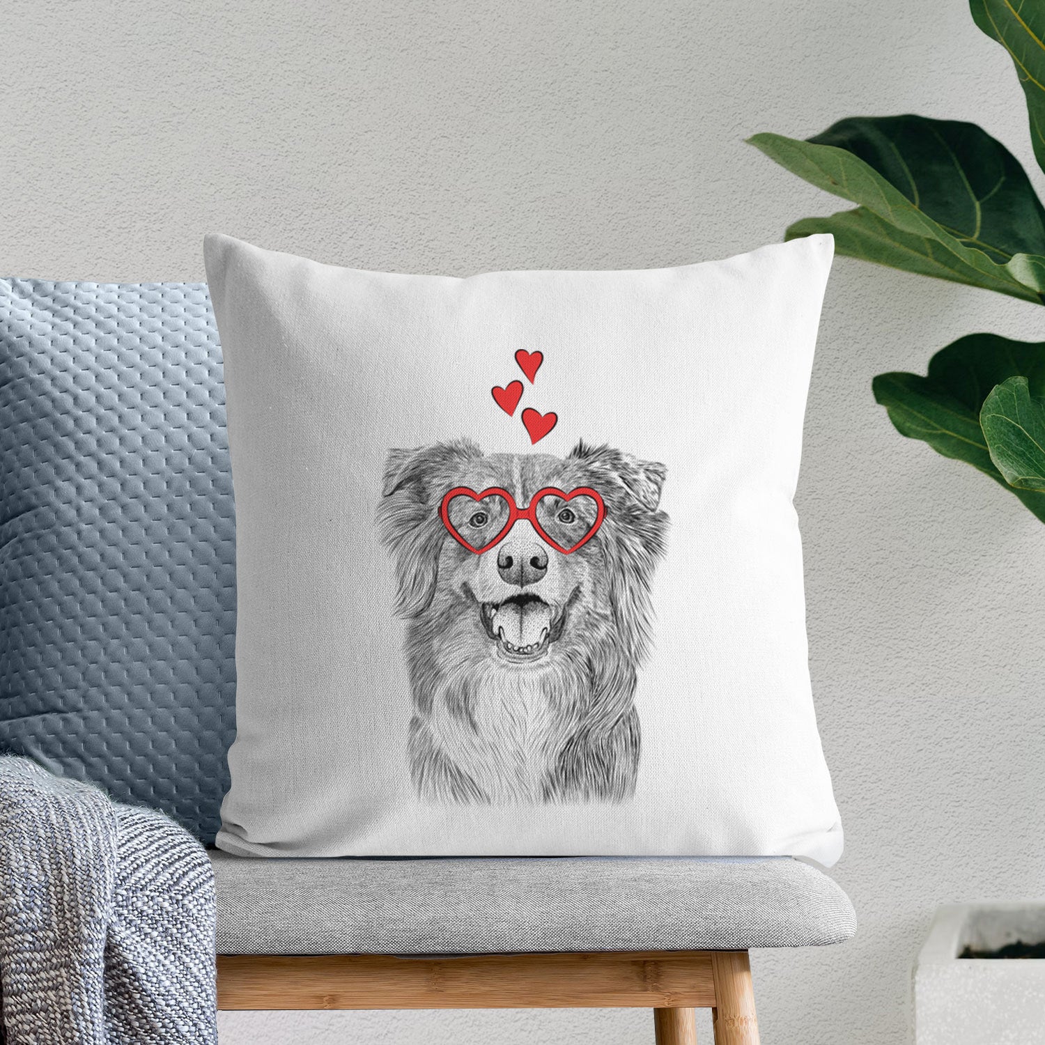 Aussie Parker the Australian Shepherd - Throw Pillow Cover