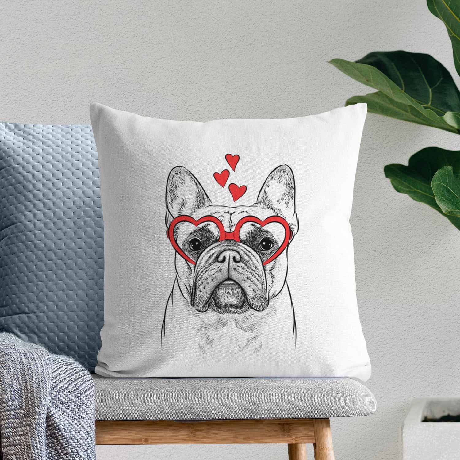Acelynn the French Bulldog - Throw Pillow Cover