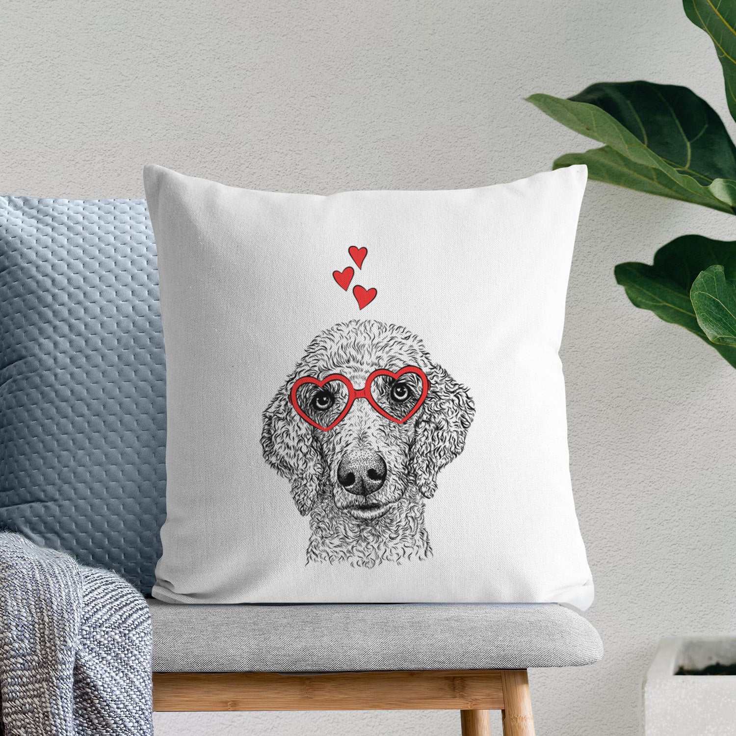Blossom the Poodle - Throw Pillow Cover