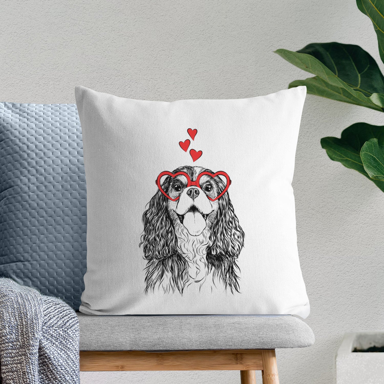 Brandy the Cavalier King Charles Spaniel - Throw Pillow Cover
