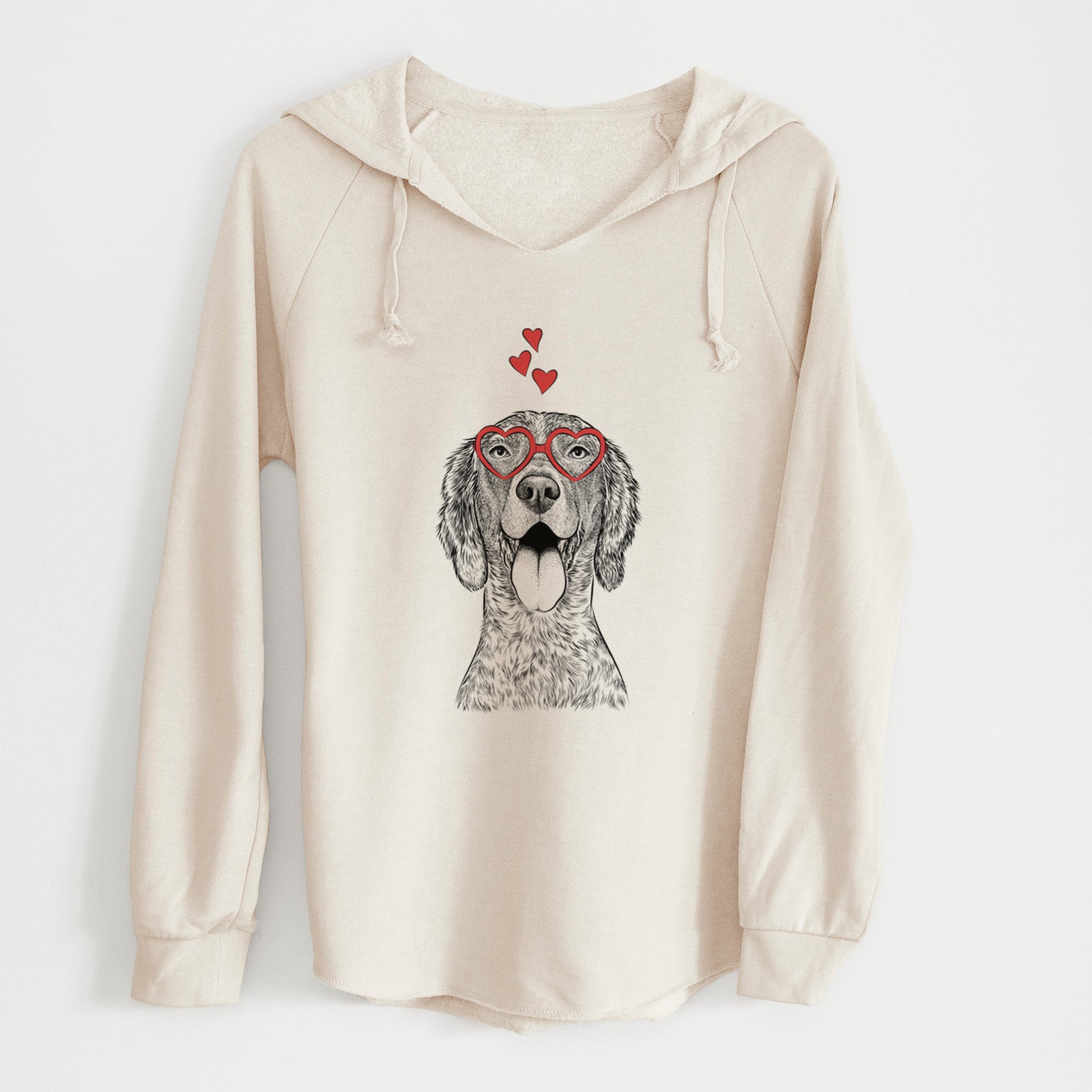 Valentine Freddy the English Setter - Cali Wave Hooded Sweatshirt