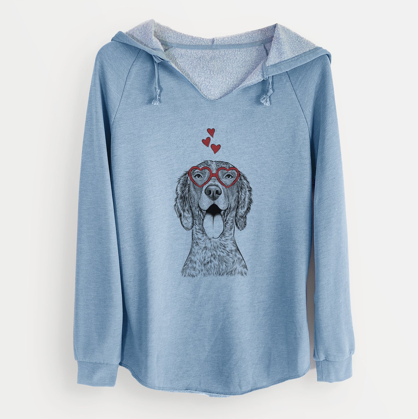 Valentine Freddy the English Setter - Cali Wave Hooded Sweatshirt