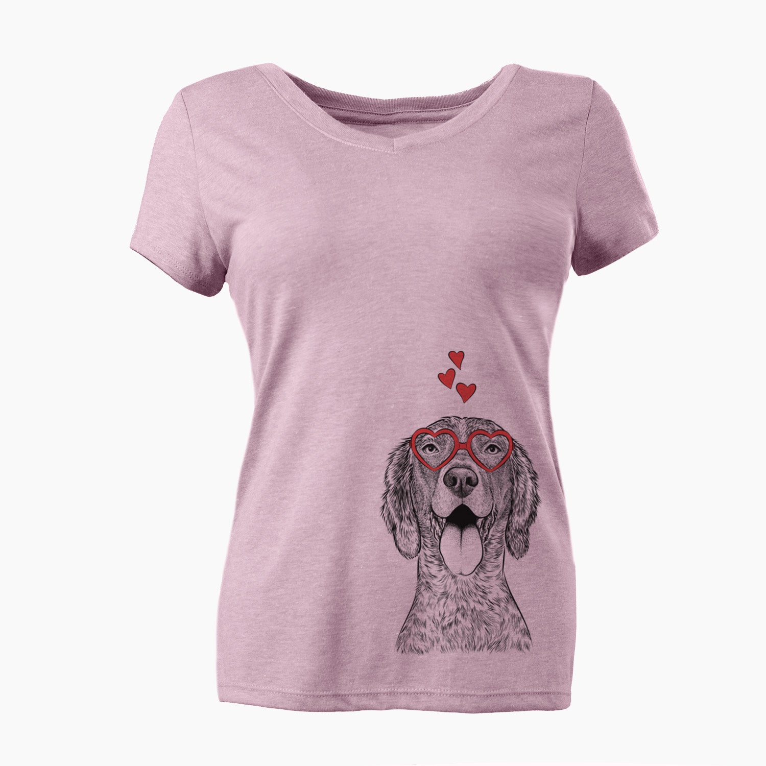 Valentine Freddy the English Setter - Women's Perfect V-neck Shirt