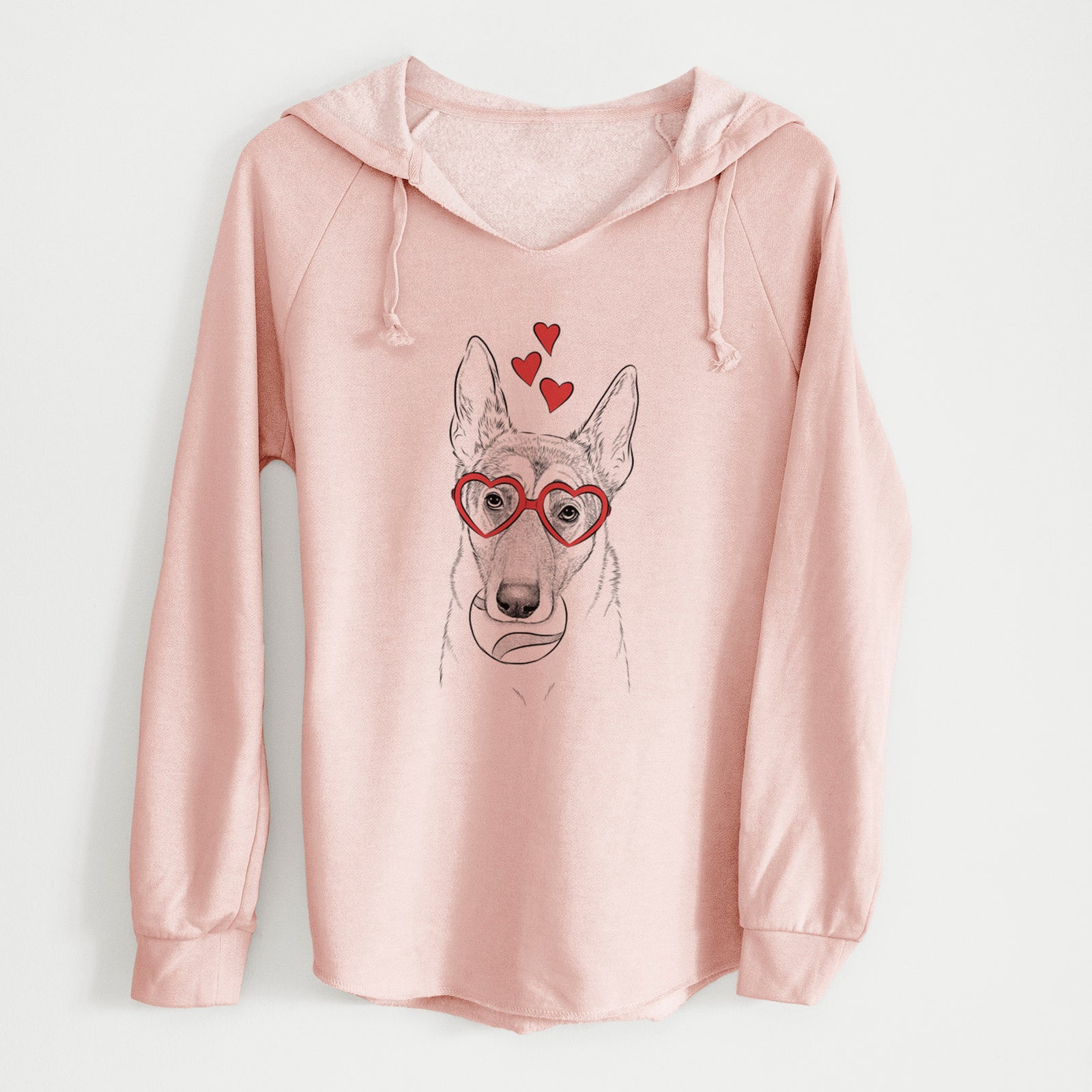 Valentine Greta the German Shepherd - Cali Wave Hooded Sweatshirt