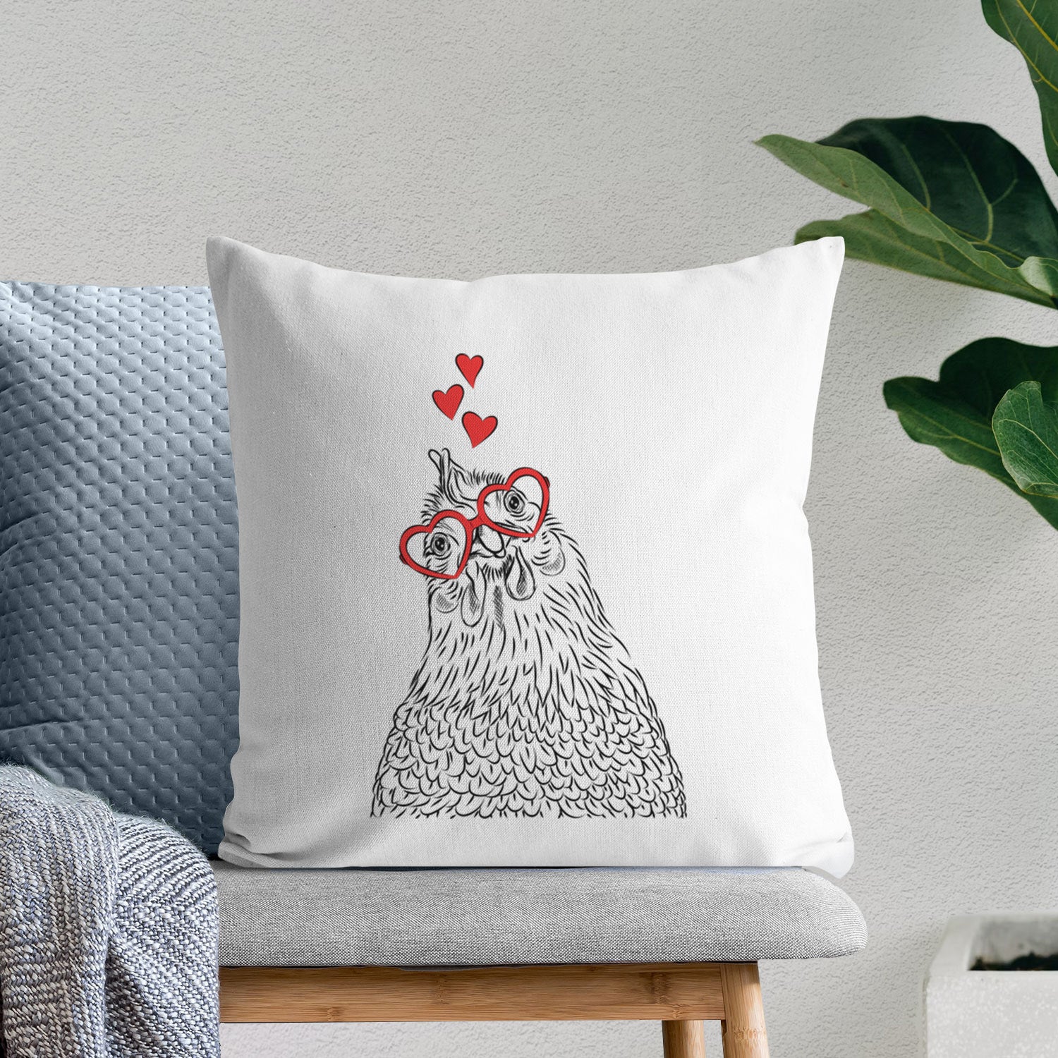 Henrietta the Chicken - Throw Pillow Cover