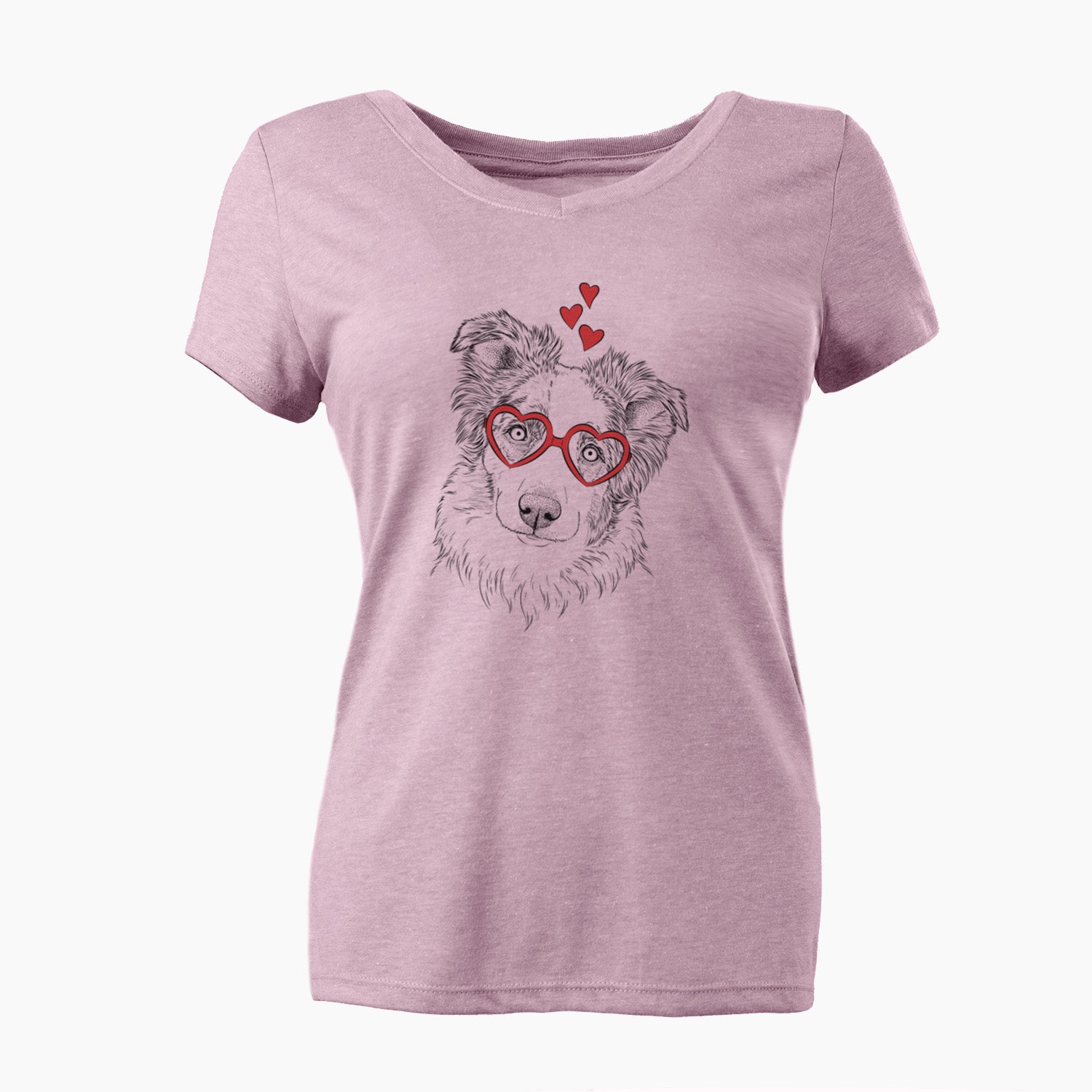 Valentine HoneyBee the Miniature Australian Shepherd - Women's Perfect V-neck Shirt