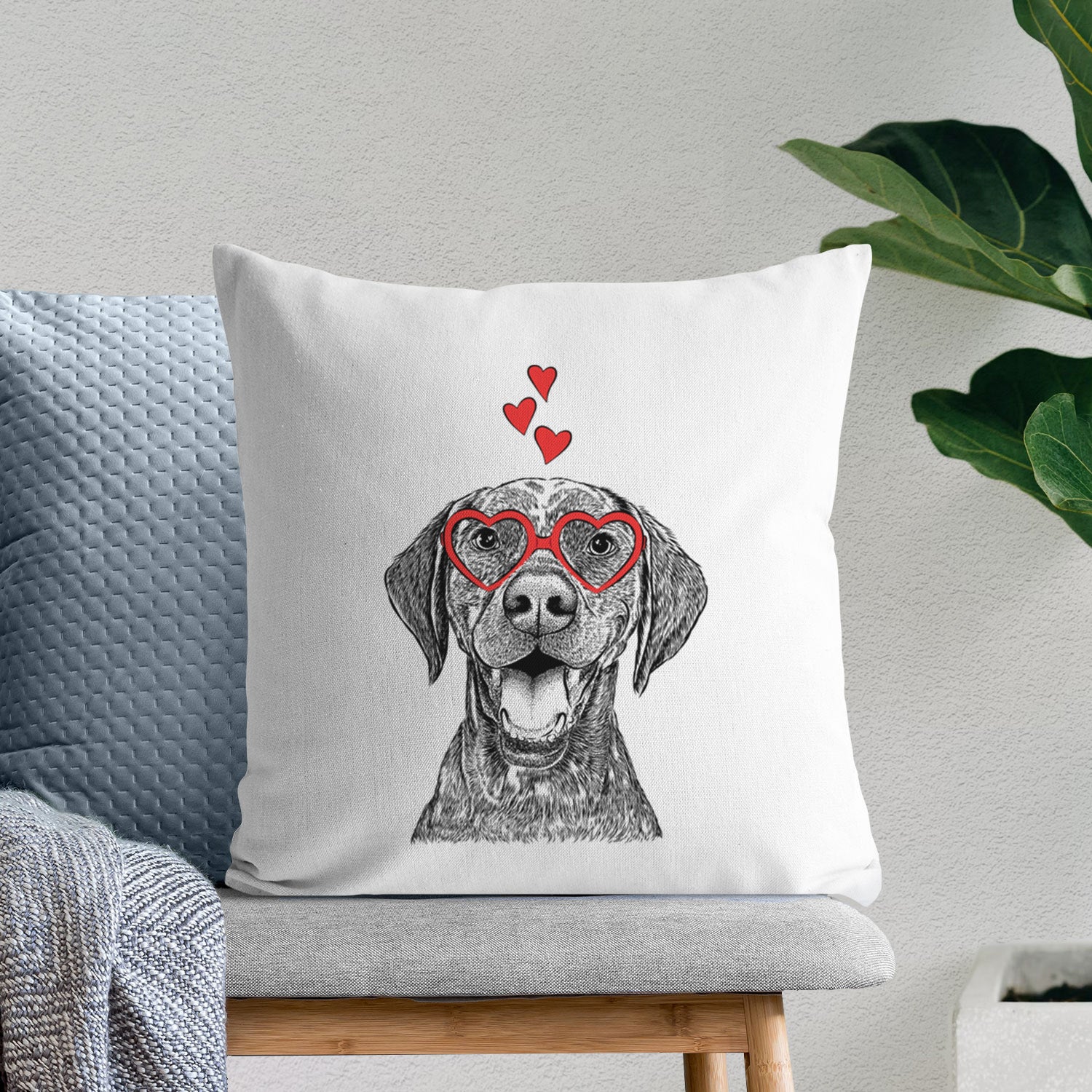 Hudson the German Shorthaired Pointer - Throw Pillow Cover