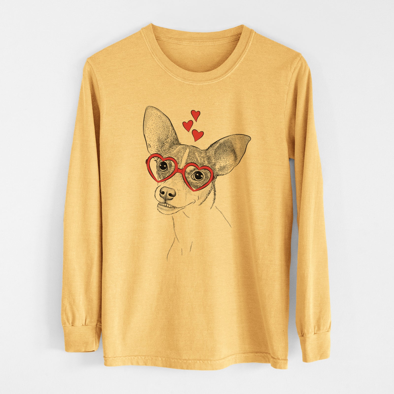 Valentine Kailani the Chihuahua Mix - Heavyweight 100% Cotton Long Sleeve