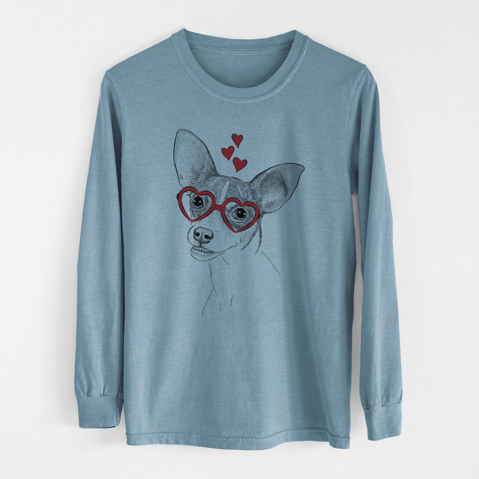 Valentine Kailani the Chihuahua Mix - Heavyweight 100% Cotton Long Sleeve