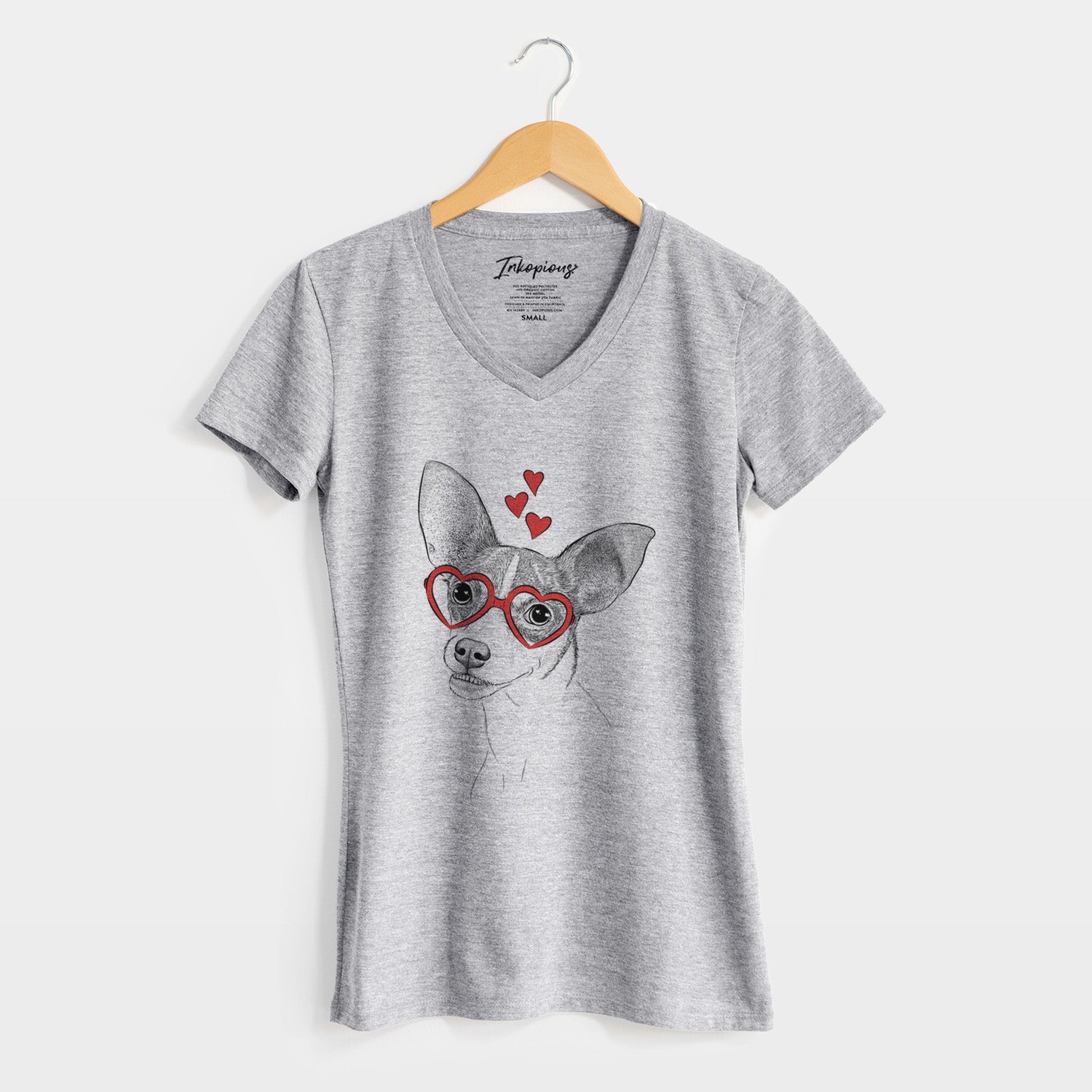 Valentine Kailani the Chihuahua Mix - Women's Perfect V-neck Shirt