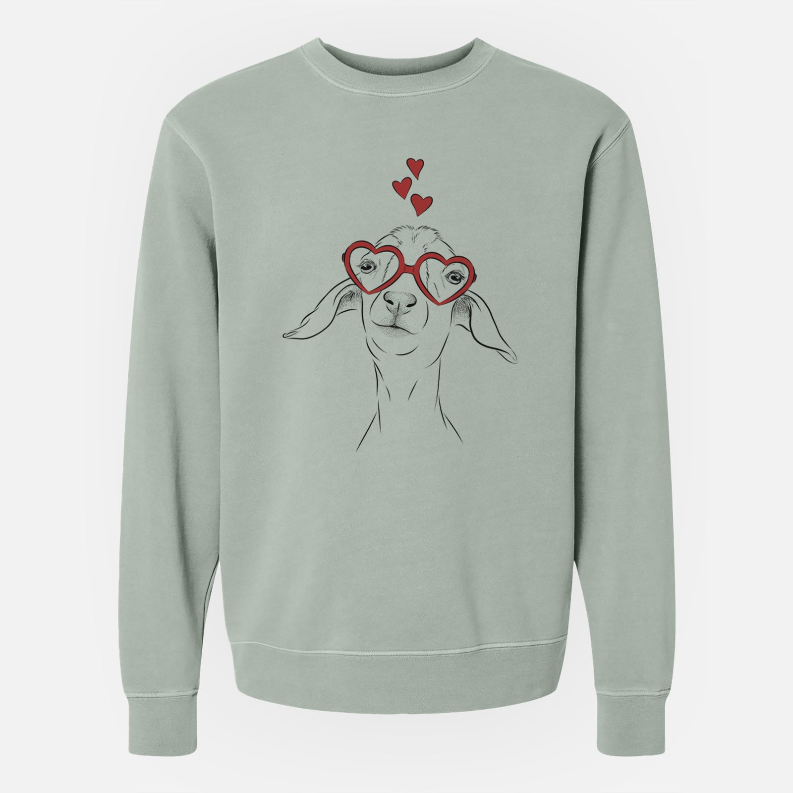 Valentine Kara Dune the Spanish Boer Goat - Unisex Pigment Dyed Crew Sweatshirt