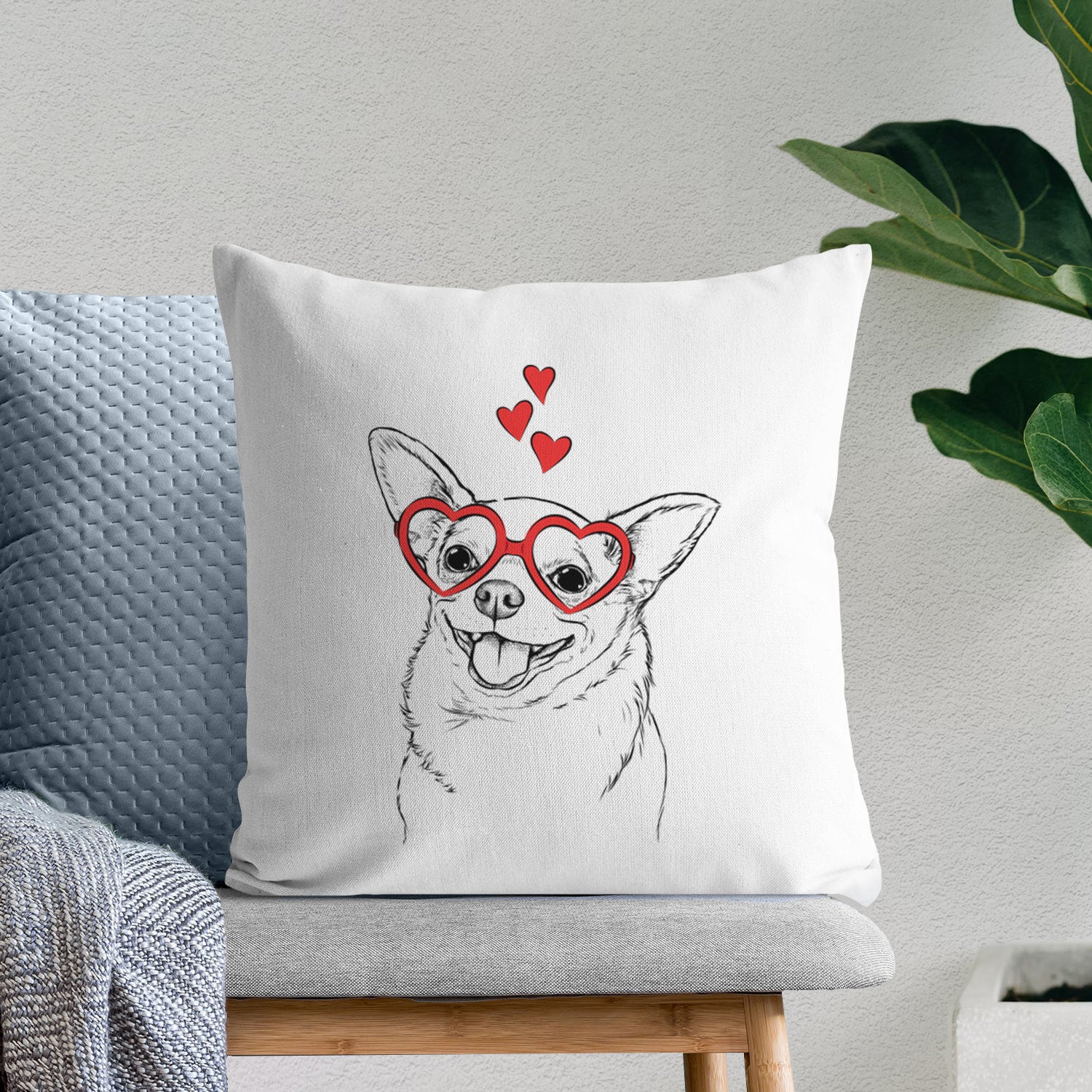 Maddison Pearl the Chihuahua - Throw Pillow Cover