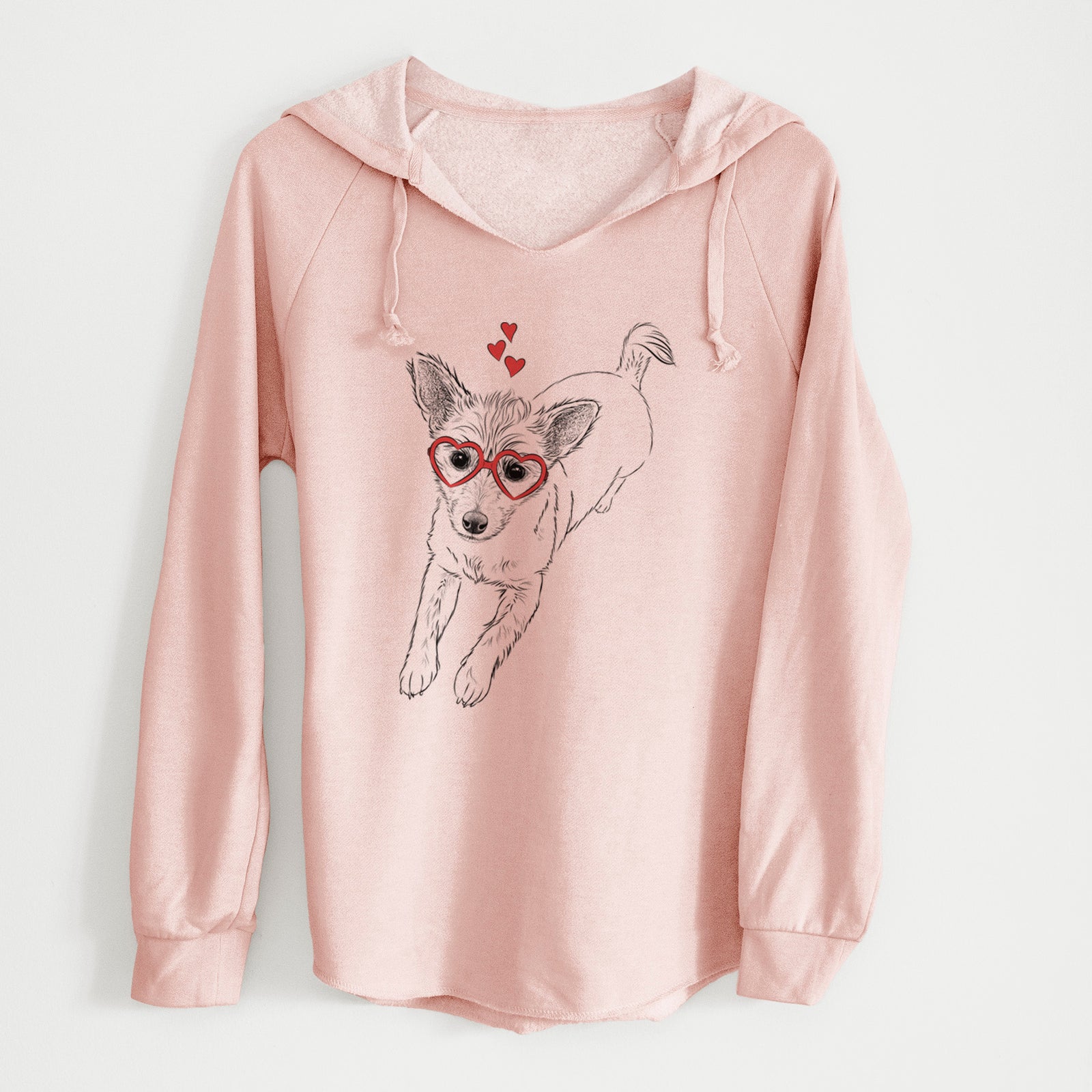 Valentine Maisie the Terrier Mix - Cali Wave Hooded Sweatshirt