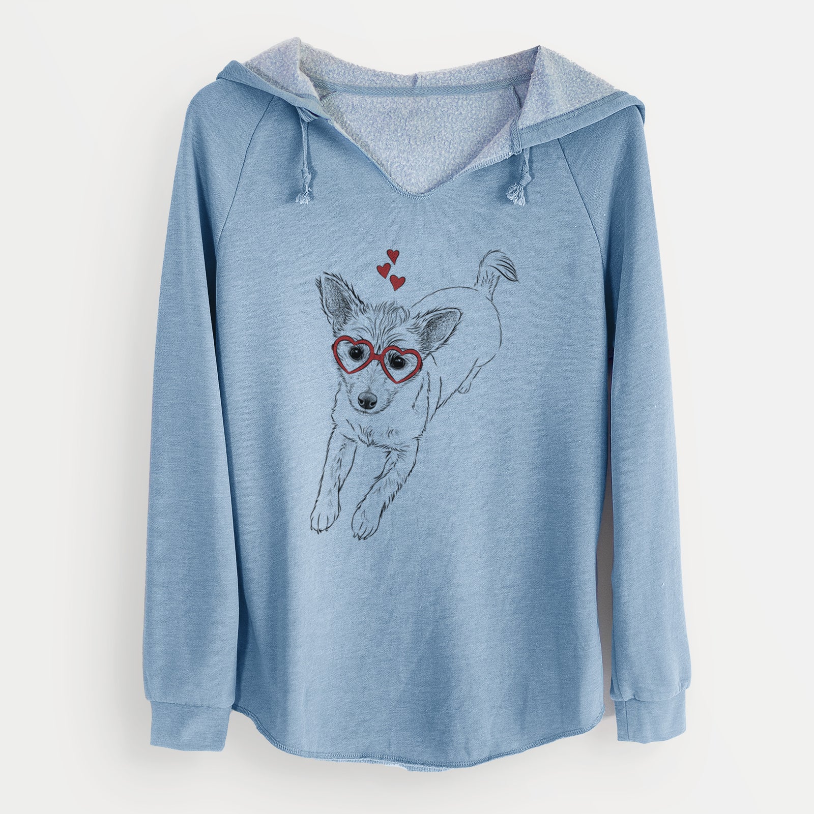 Valentine Maisie the Terrier Mix - Cali Wave Hooded Sweatshirt