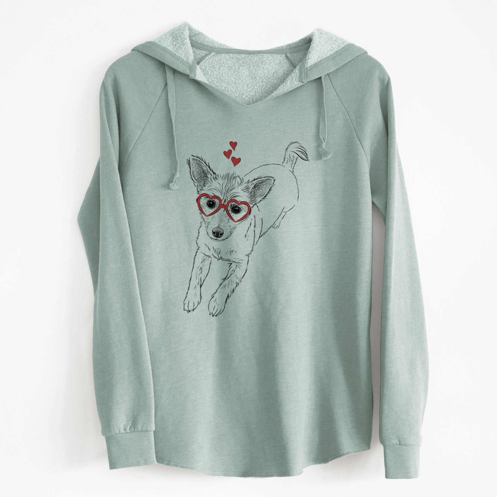 Valentine Maisie the Terrier Mix - Cali Wave Hooded Sweatshirt