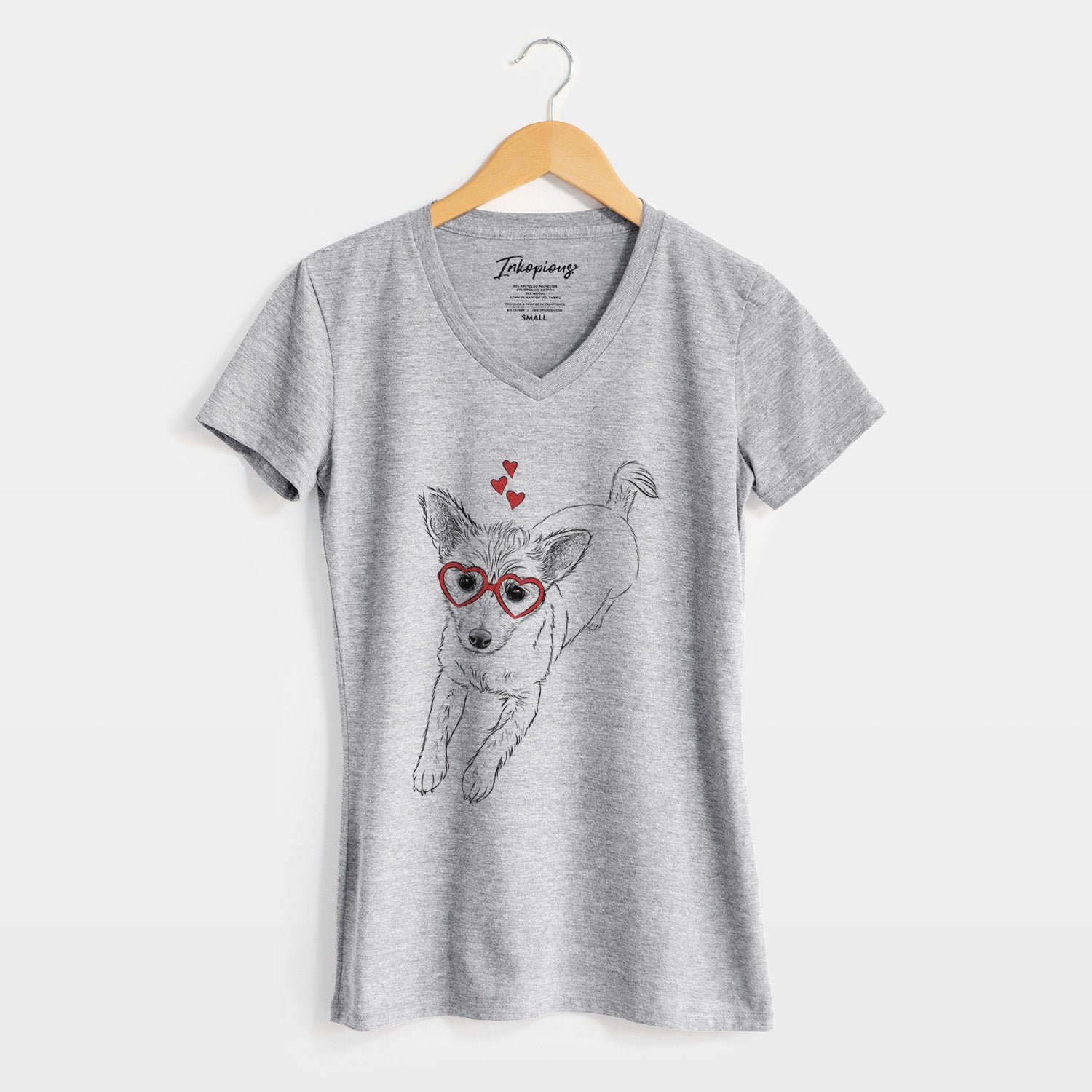 Valentine Maisie the Terrier Mix - Women's Perfect V-neck Shirt