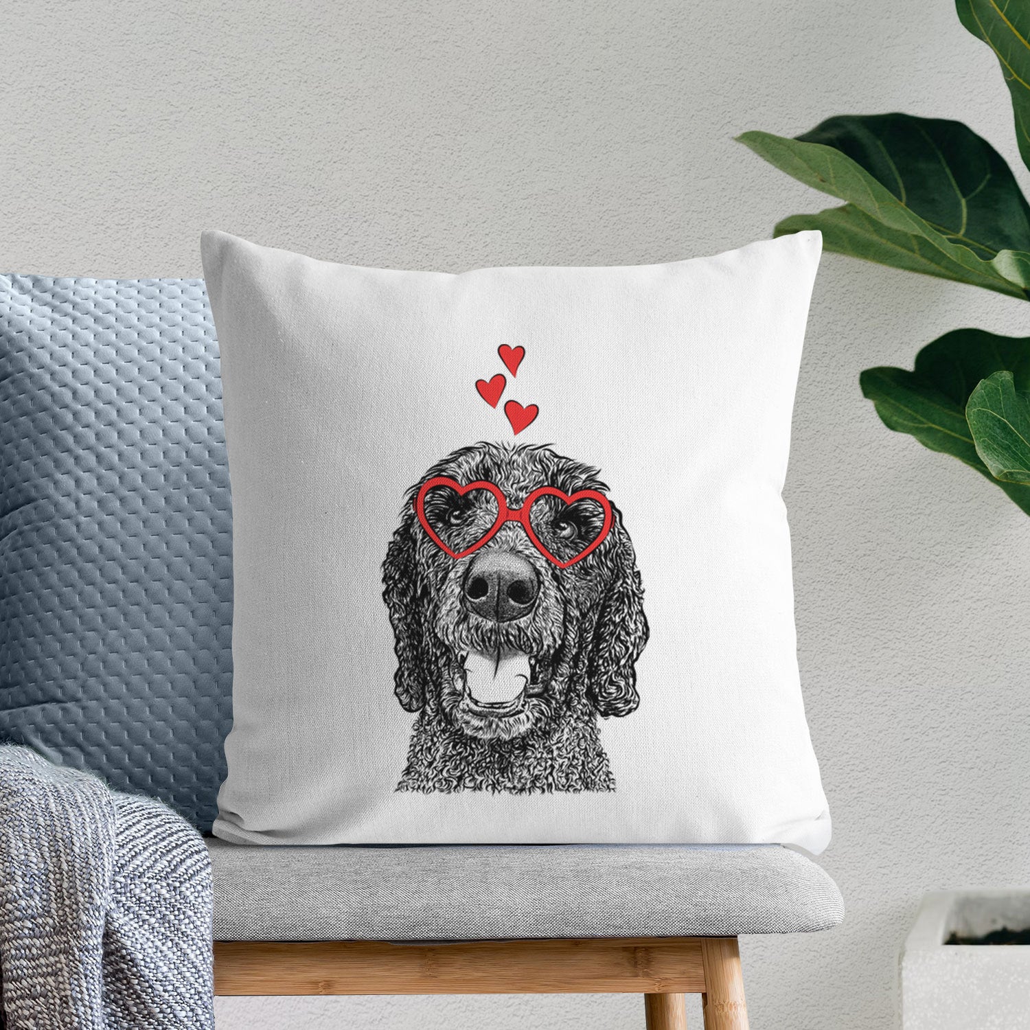 Obi James the Goldendoodle - Throw Pillow Cover